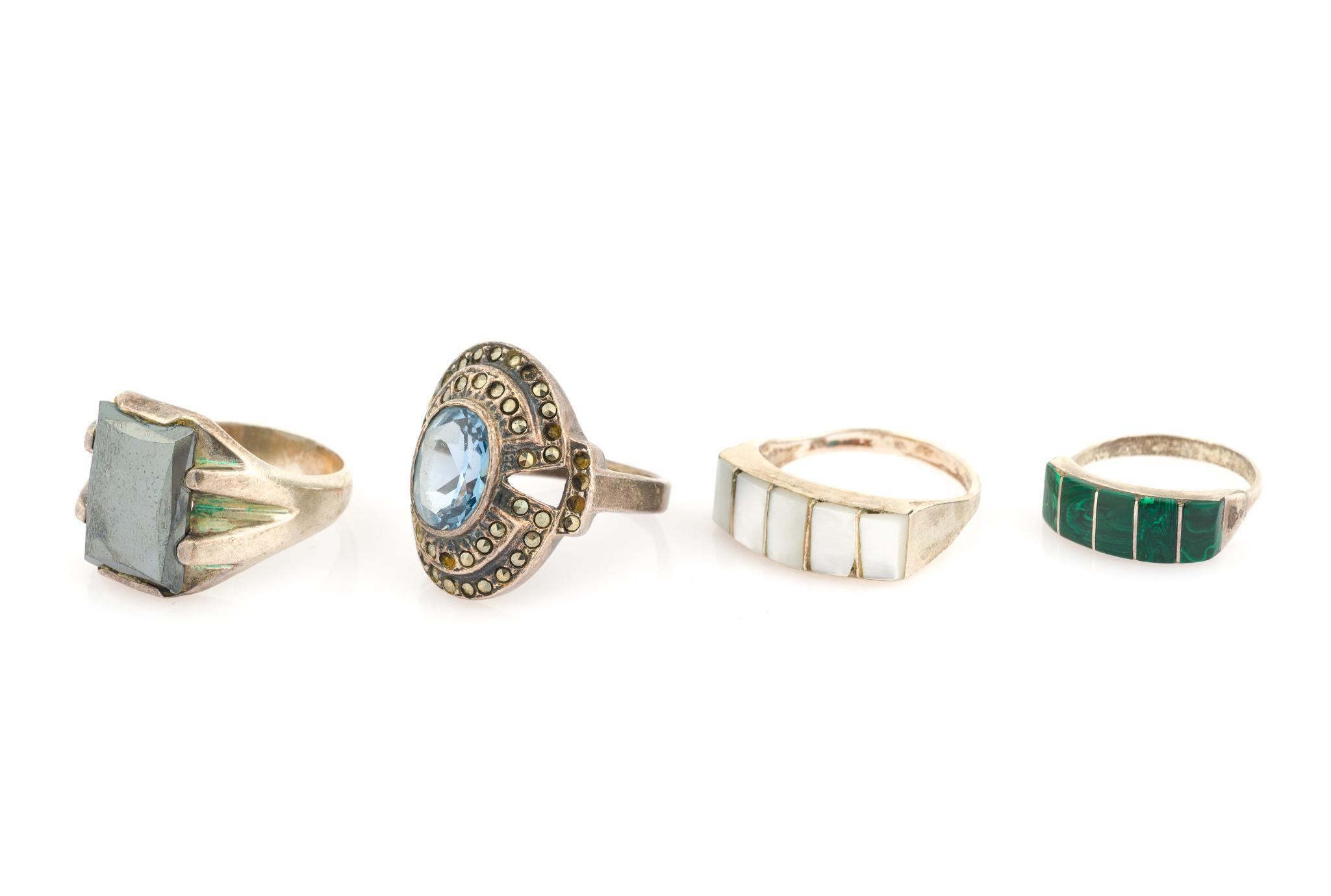 4 Sterling Silver Rings