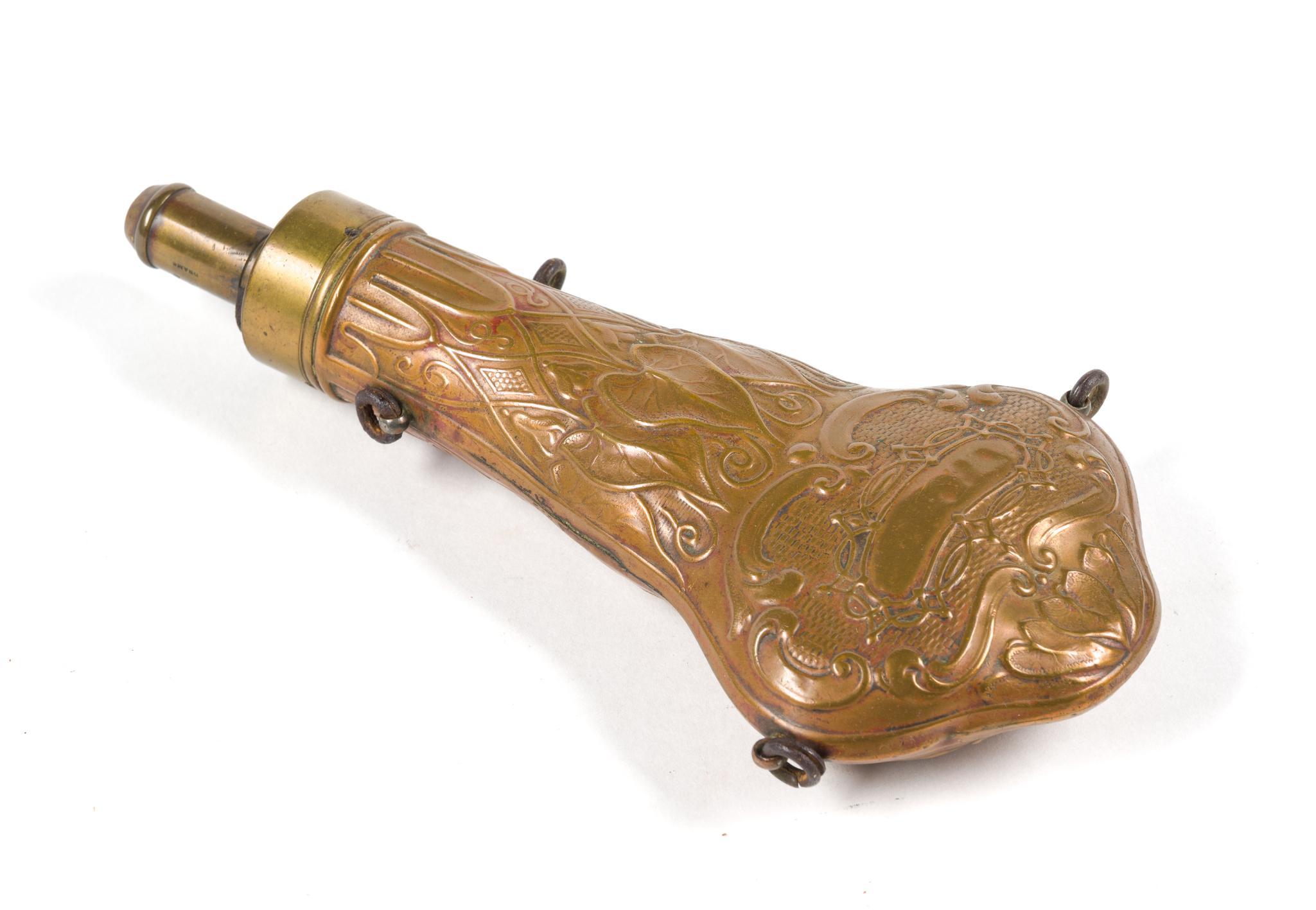 Leather Belt w/ Holster, Powder Horn, and Powder Flask