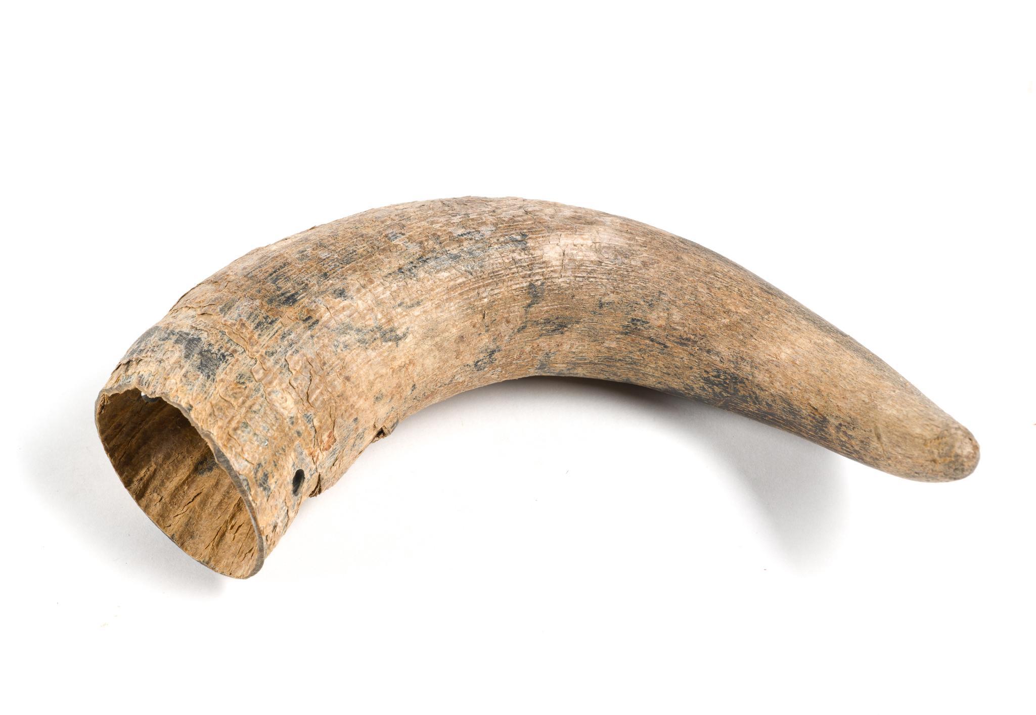 Leather Belt w/ Holster, Powder Horn, and Powder Flask