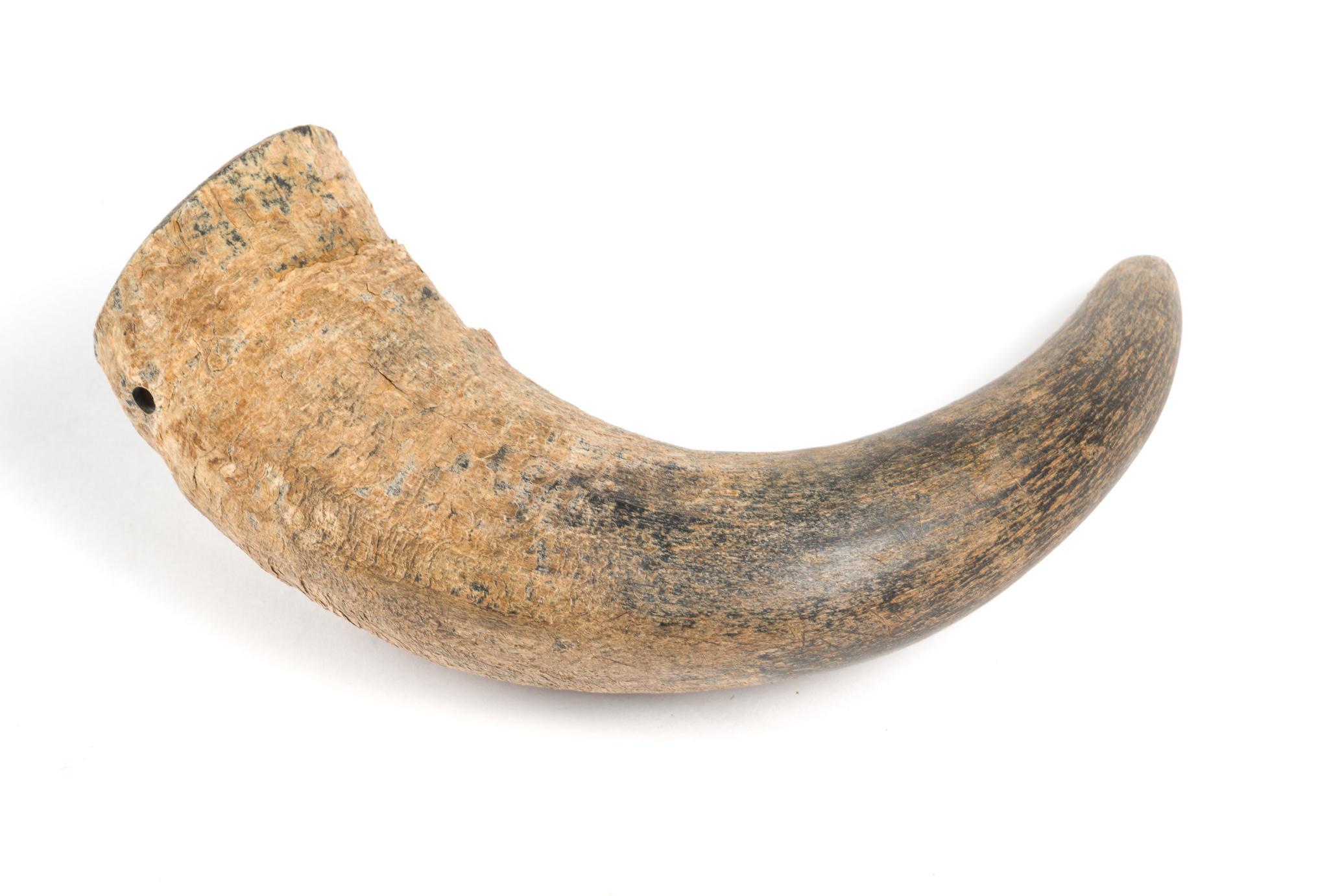 Leather Belt w/ Holster, Powder Horn, and Powder Flask