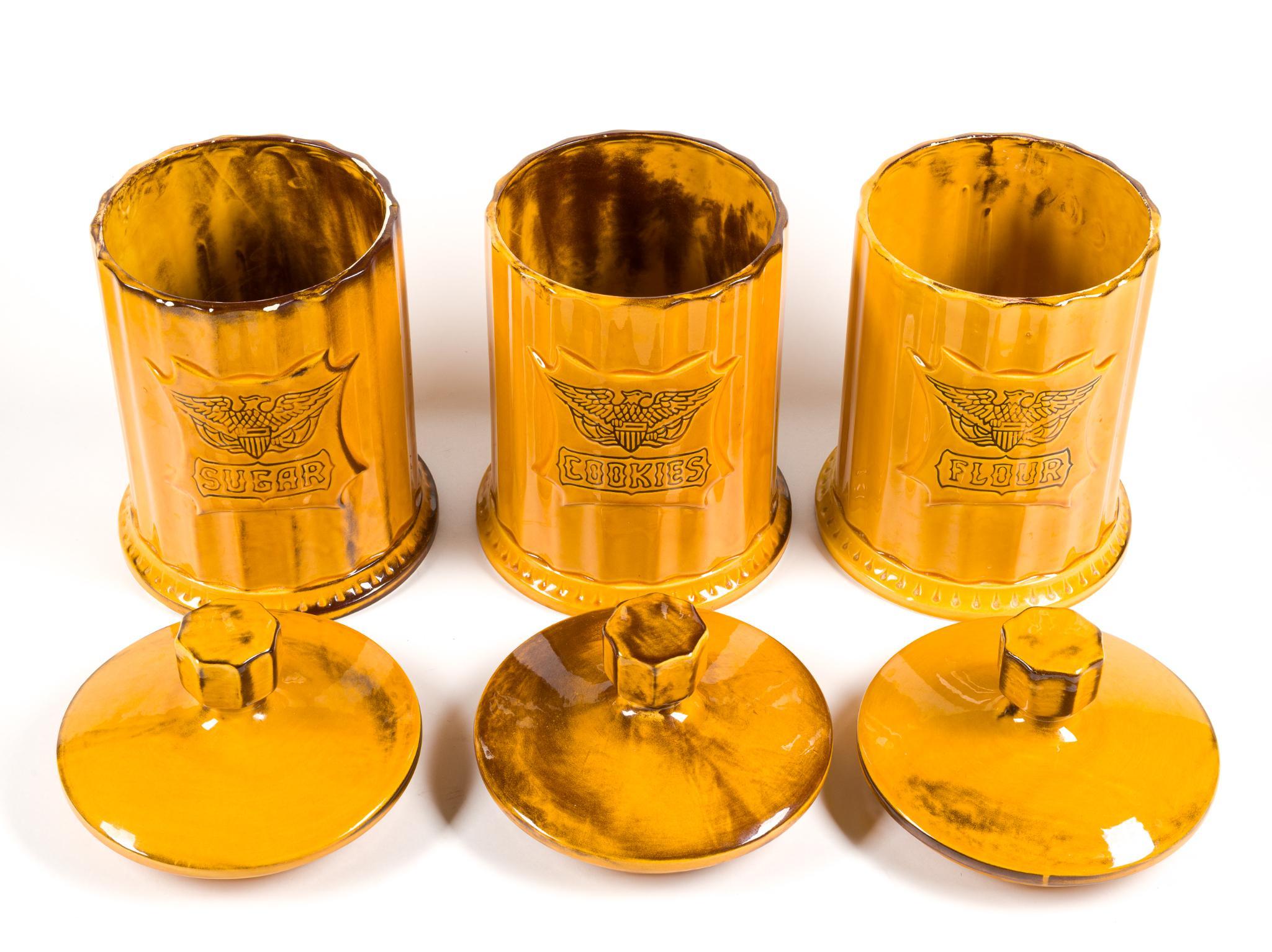Set of 6 Mid-Century Canisters & 4 Lenox