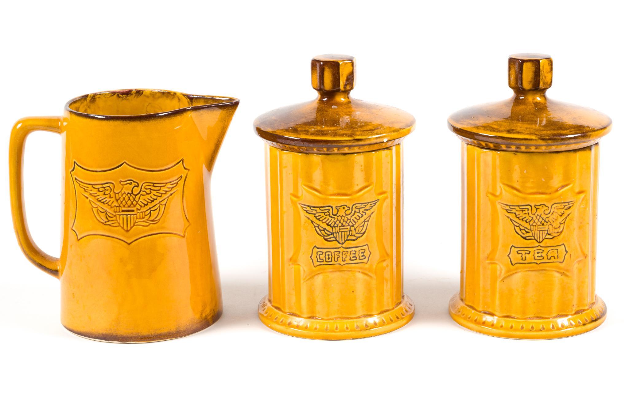 Set of 6 Mid-Century Canisters & 4 Lenox