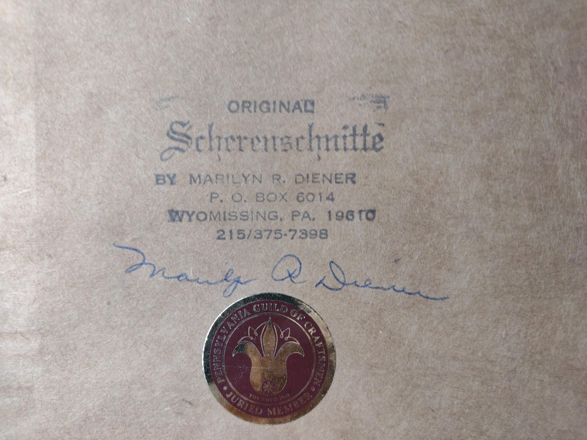 6 Pennsylvania Dutch Scherenschnitte Incl. Marilyn Diener