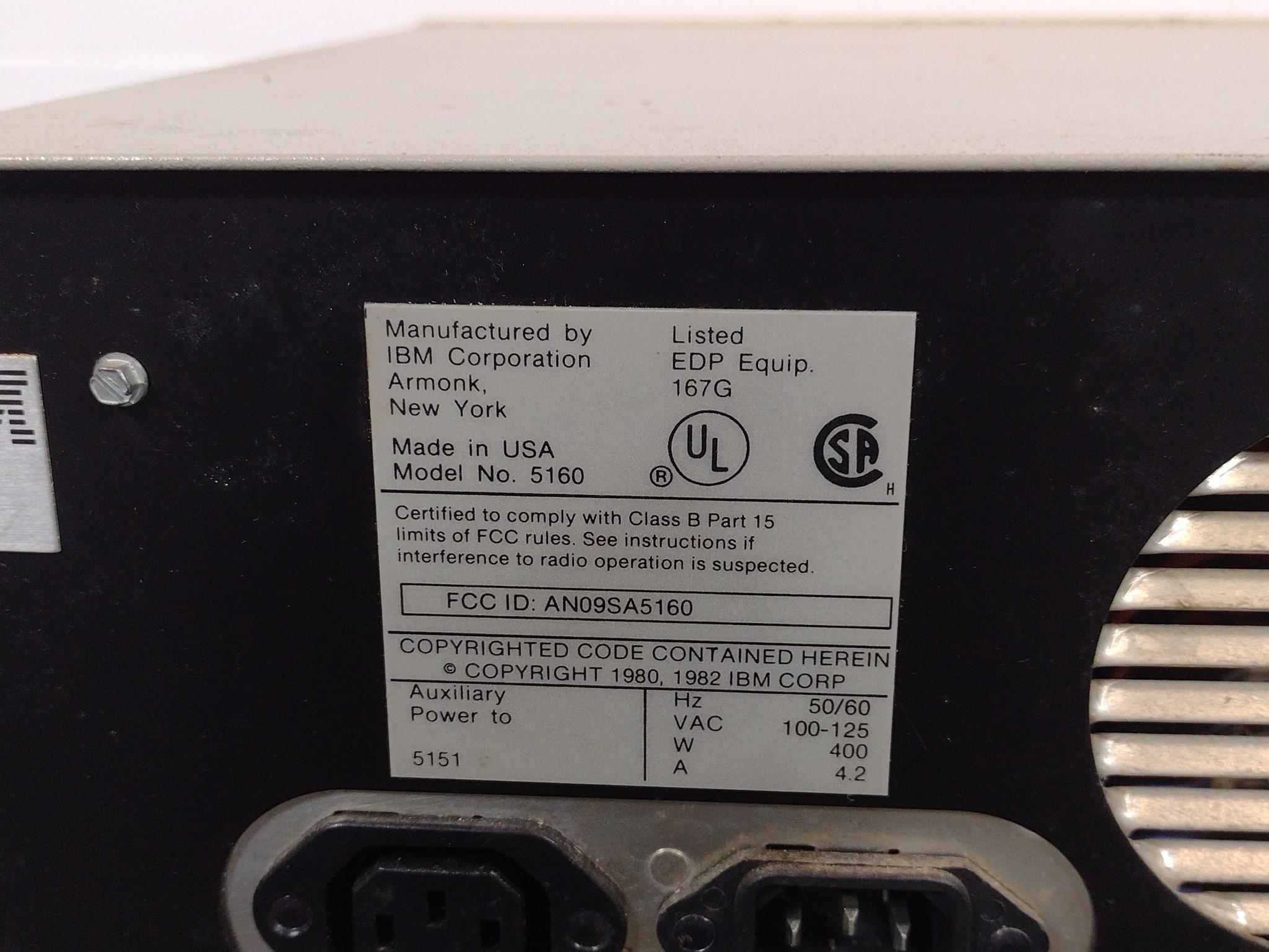 IBM 5151 Monitor & 5160 Tower With Keyboard
