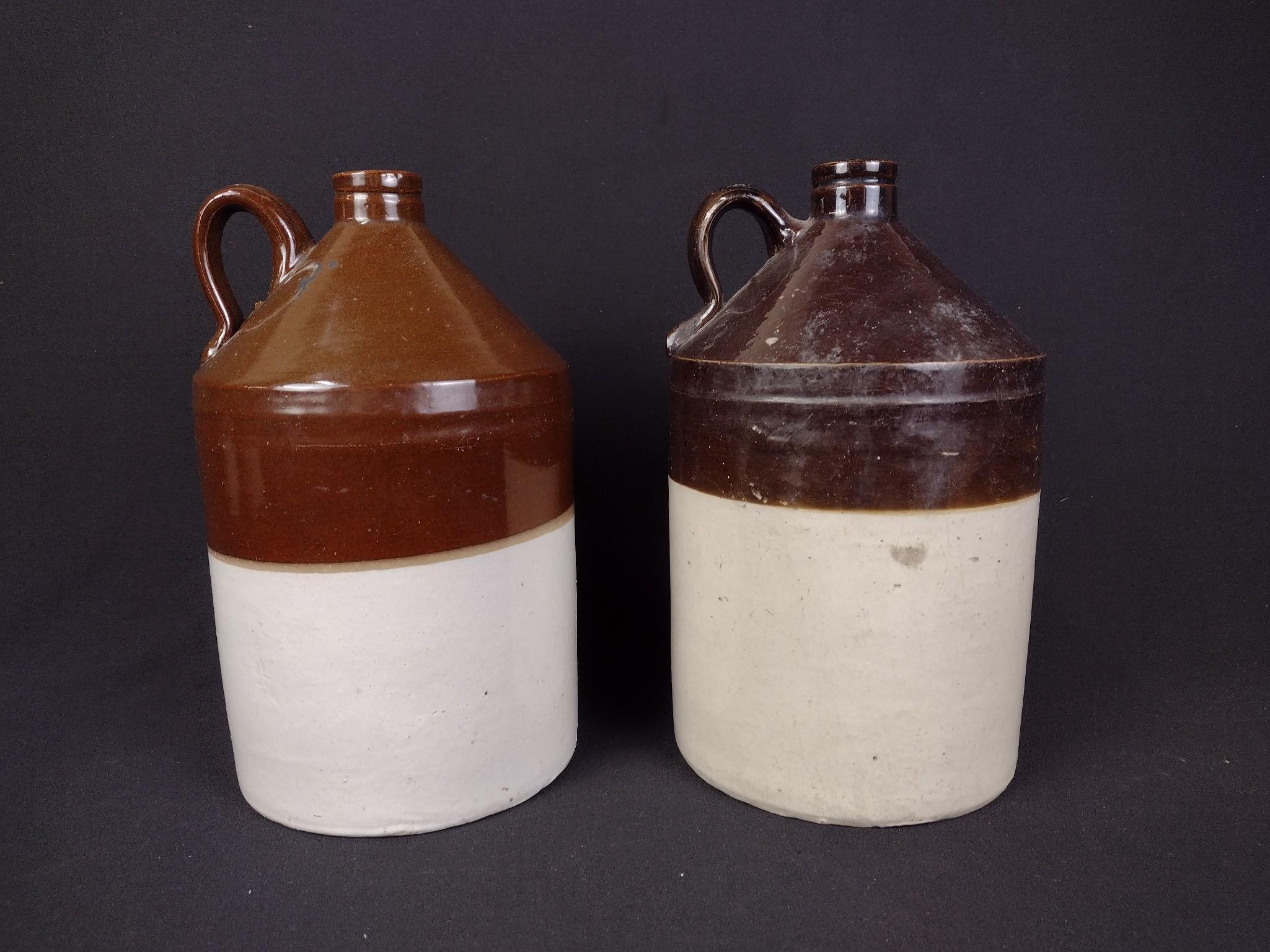 3 Stoneware Crocks & 2 Jugs
