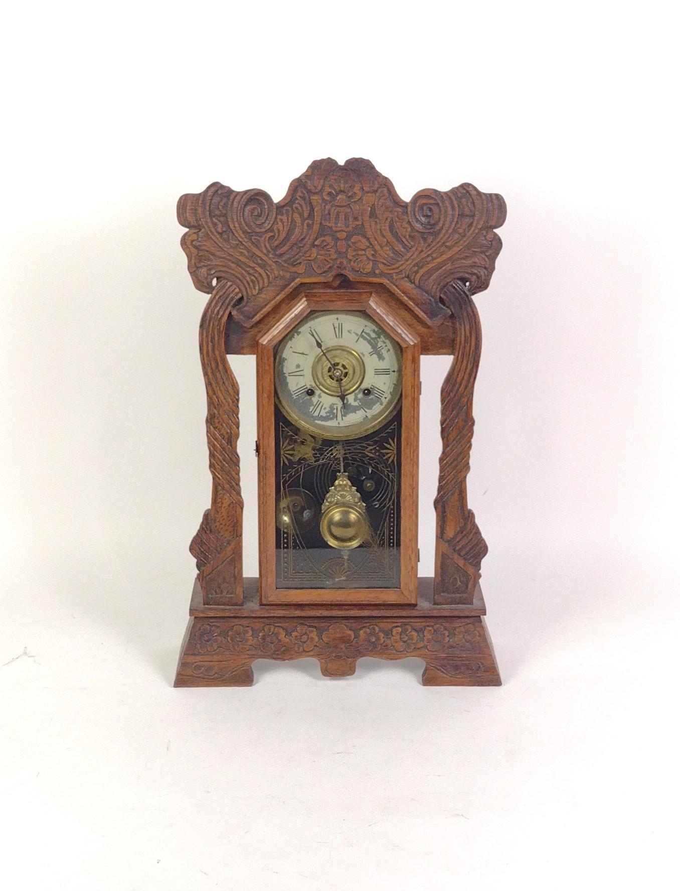 Copper Boiler & Gingerbread Style Mantle Clock