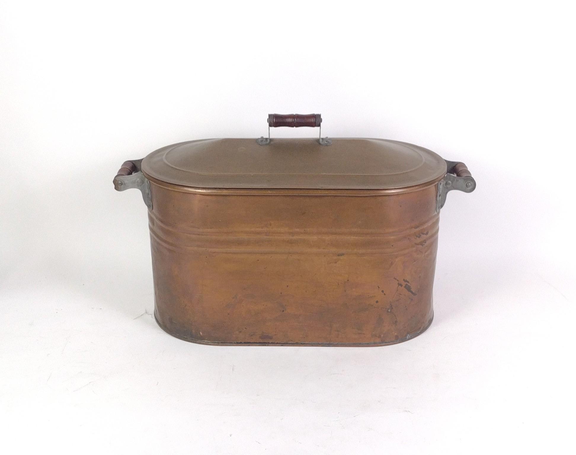 Copper Boiler & Gingerbread Style Mantle Clock