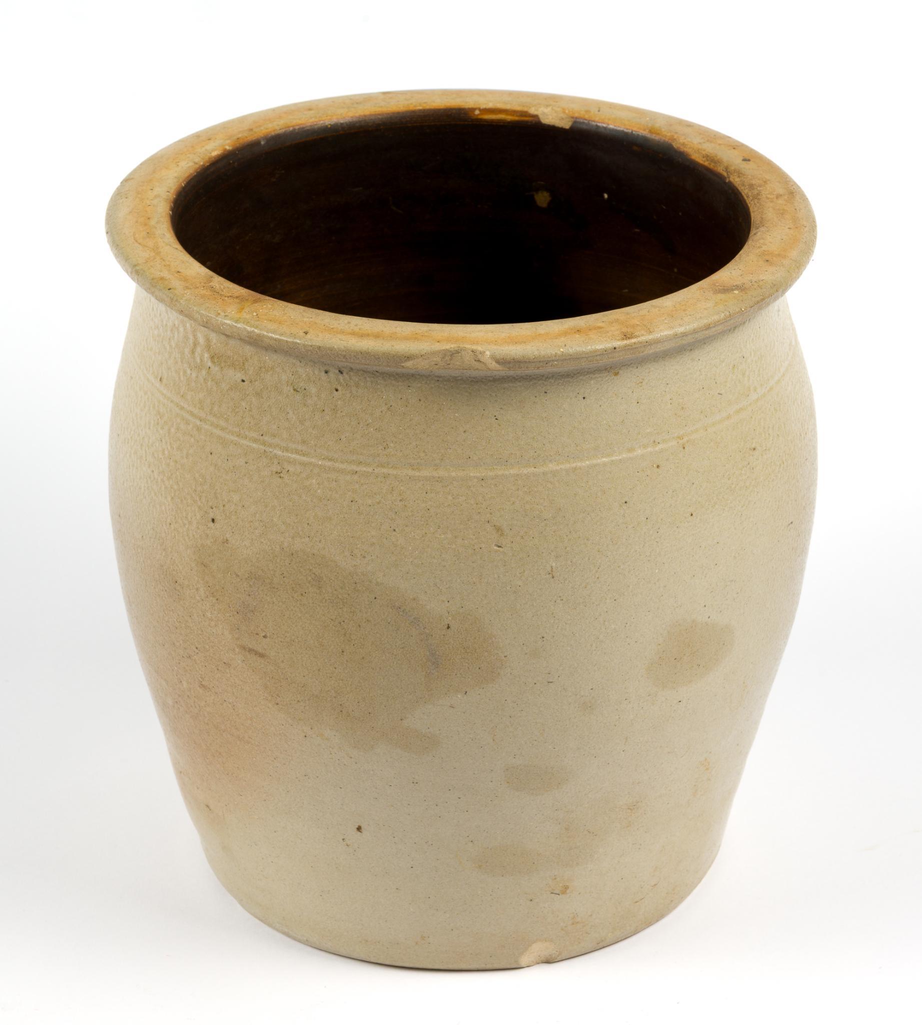 Antique Cowden & Wilcox 1-1/2 Gal. Crock & F.H. Cowden Crock