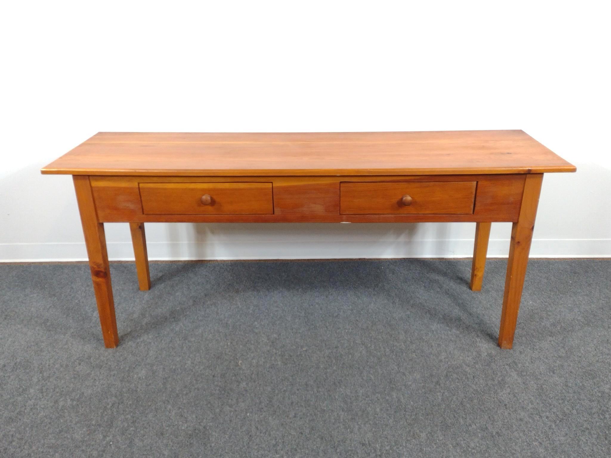 Paul Hardy Jr Hand Crafted Two Drawer Sofa Table