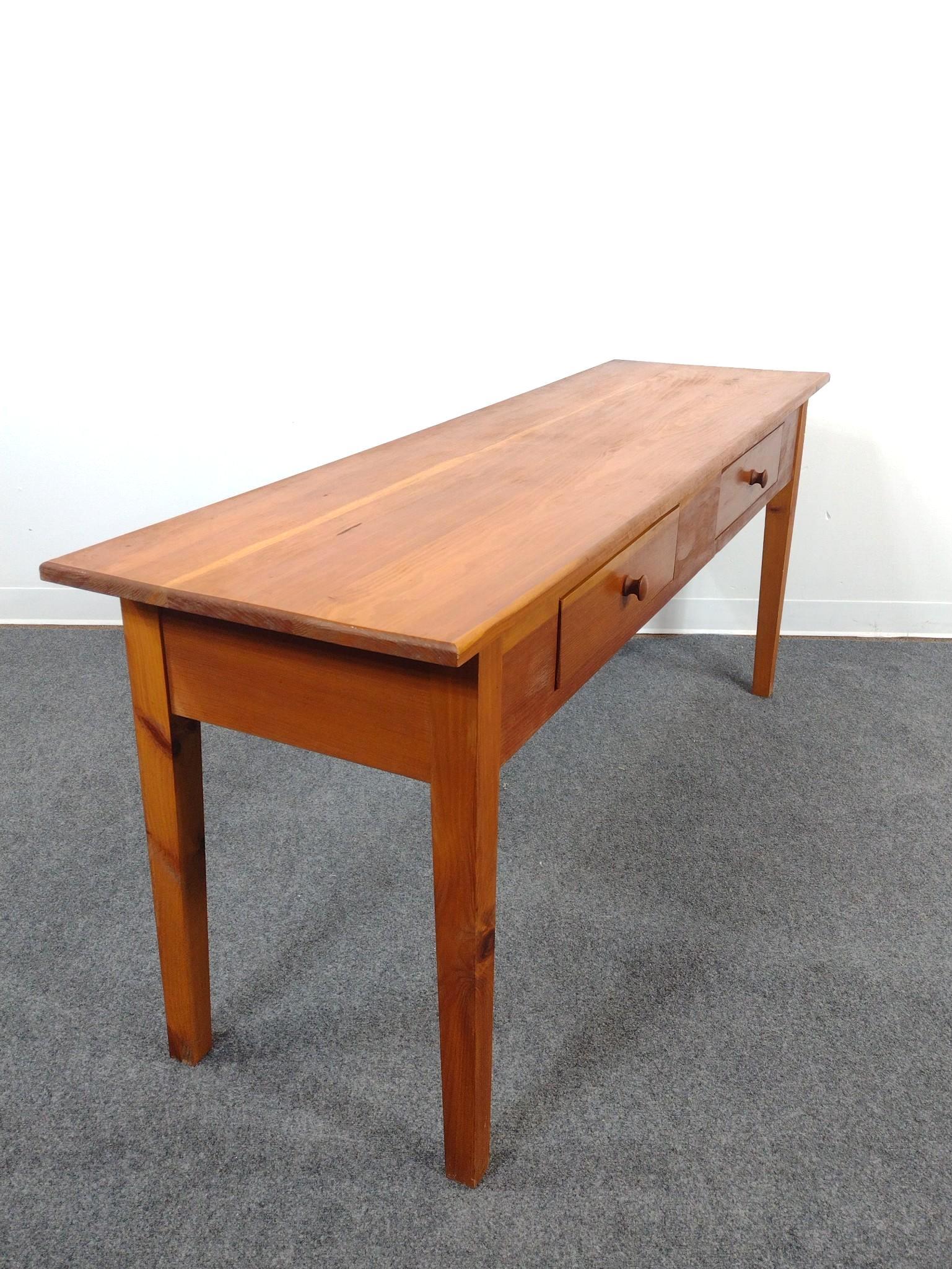 Paul Hardy Jr Hand Crafted Two Drawer Sofa Table