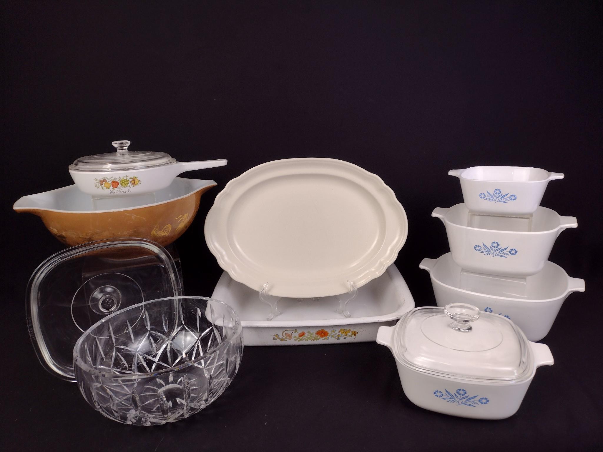 6 Corning Ware, Pyrex Bowl & Gorham "Lady Anne" Bowl