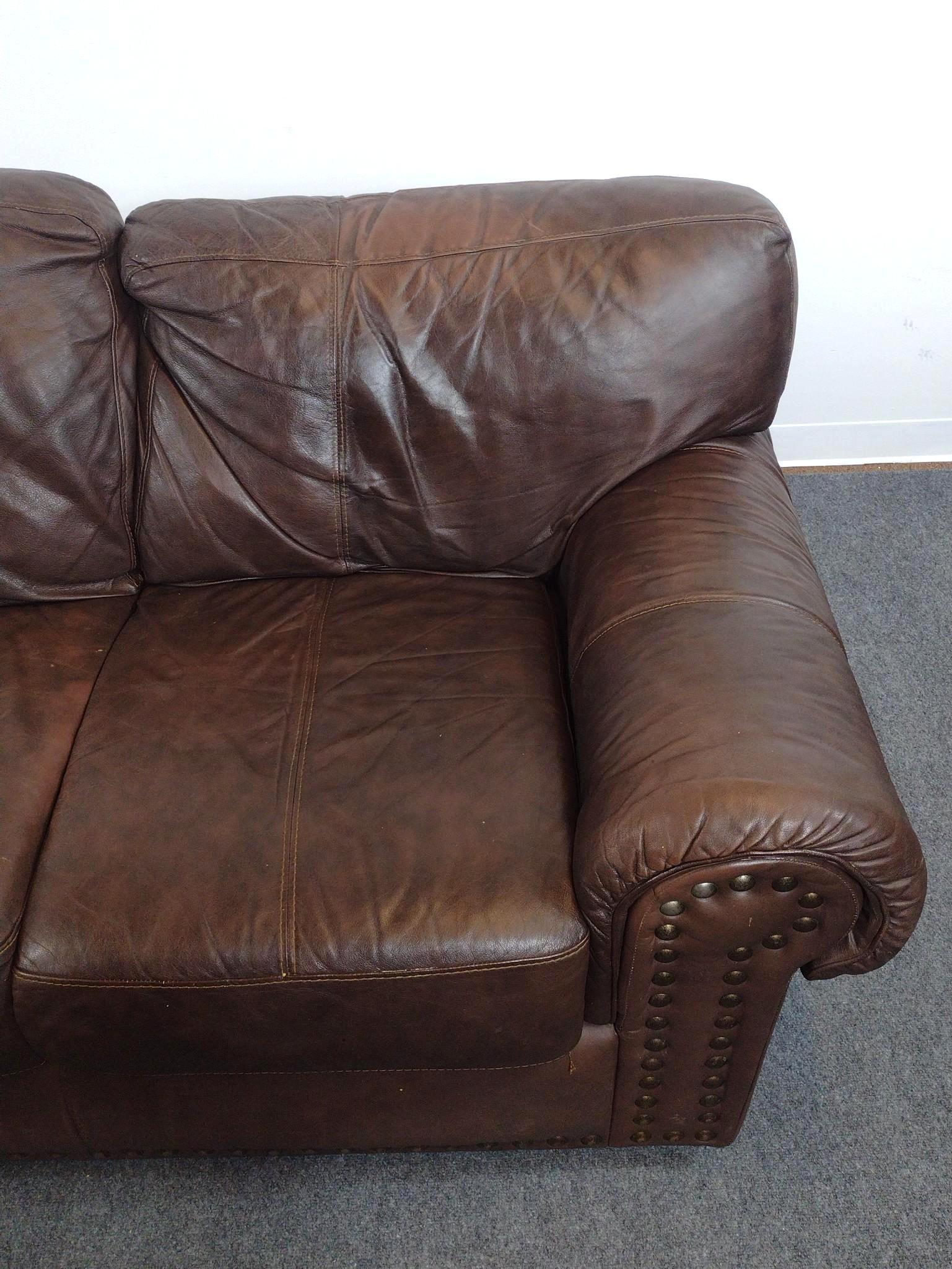 Due Linee Salotti Leather Sofa