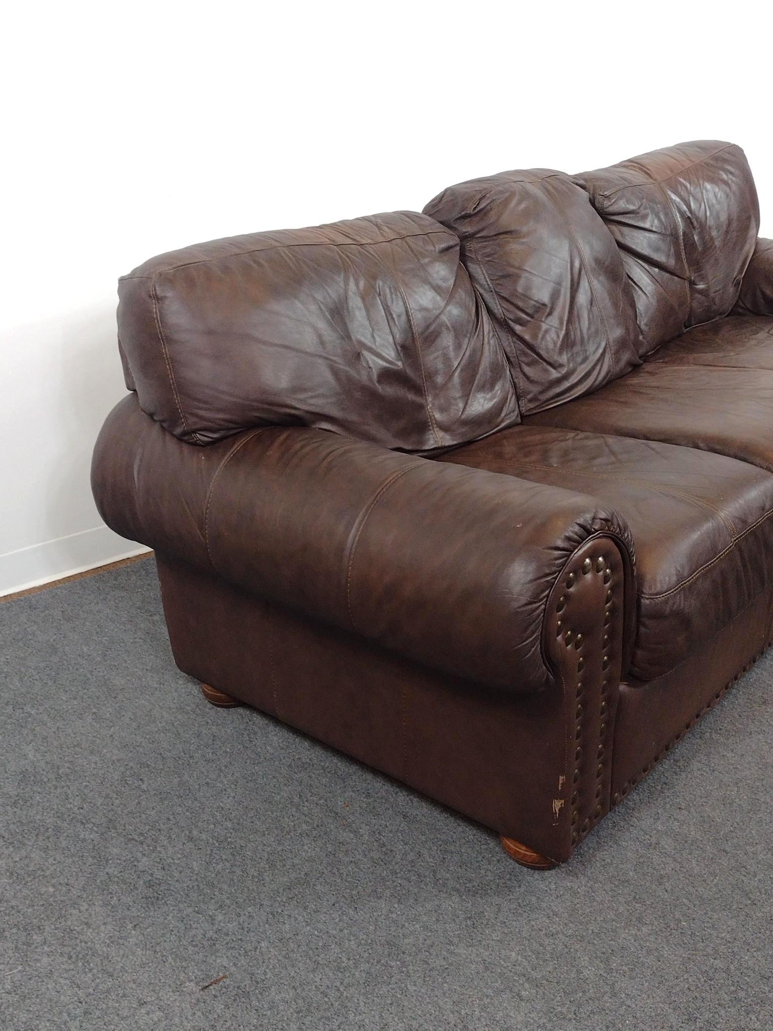 Due Linee Salotti Leather Sofa