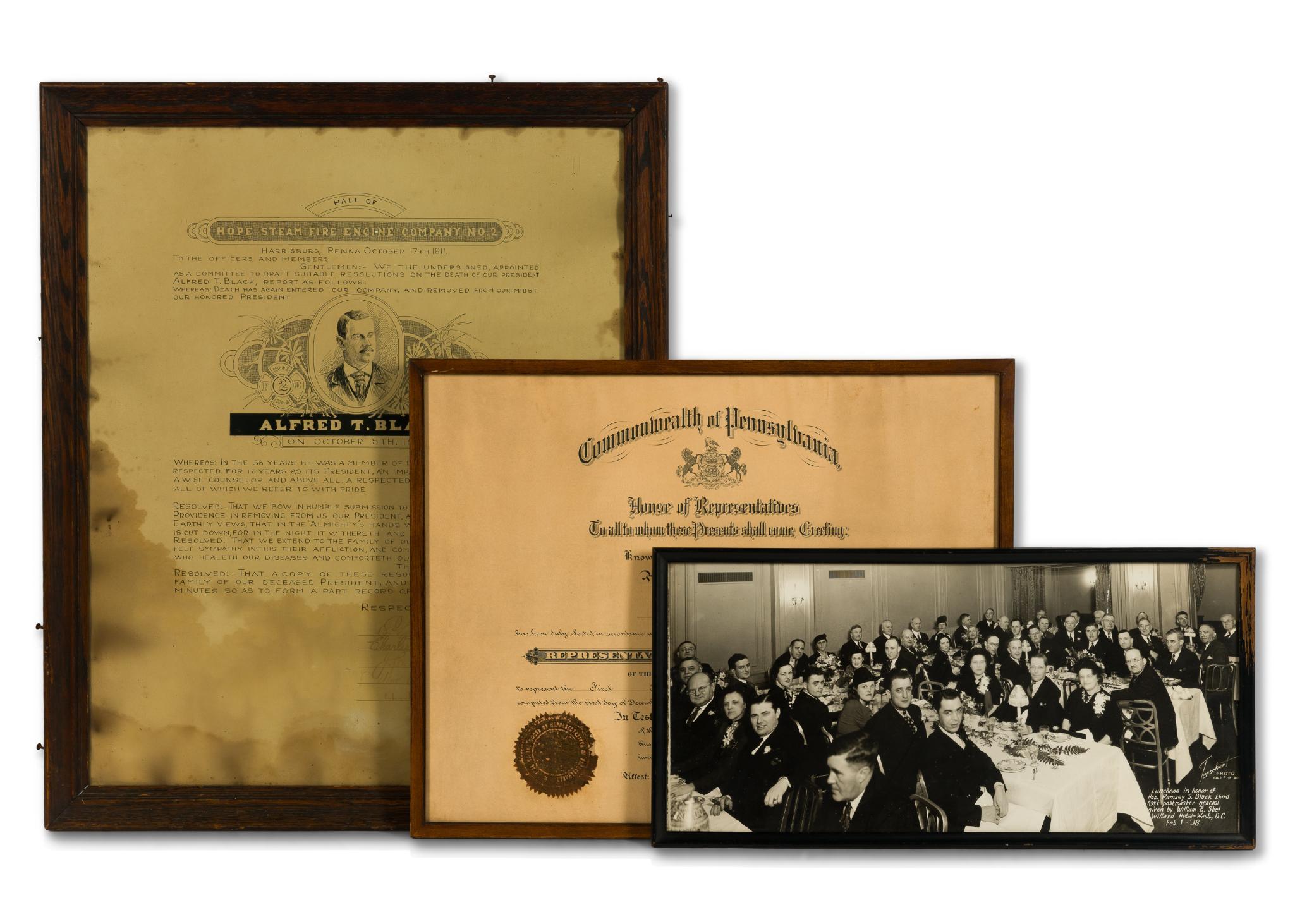 3 Framed Pennsylvania Items