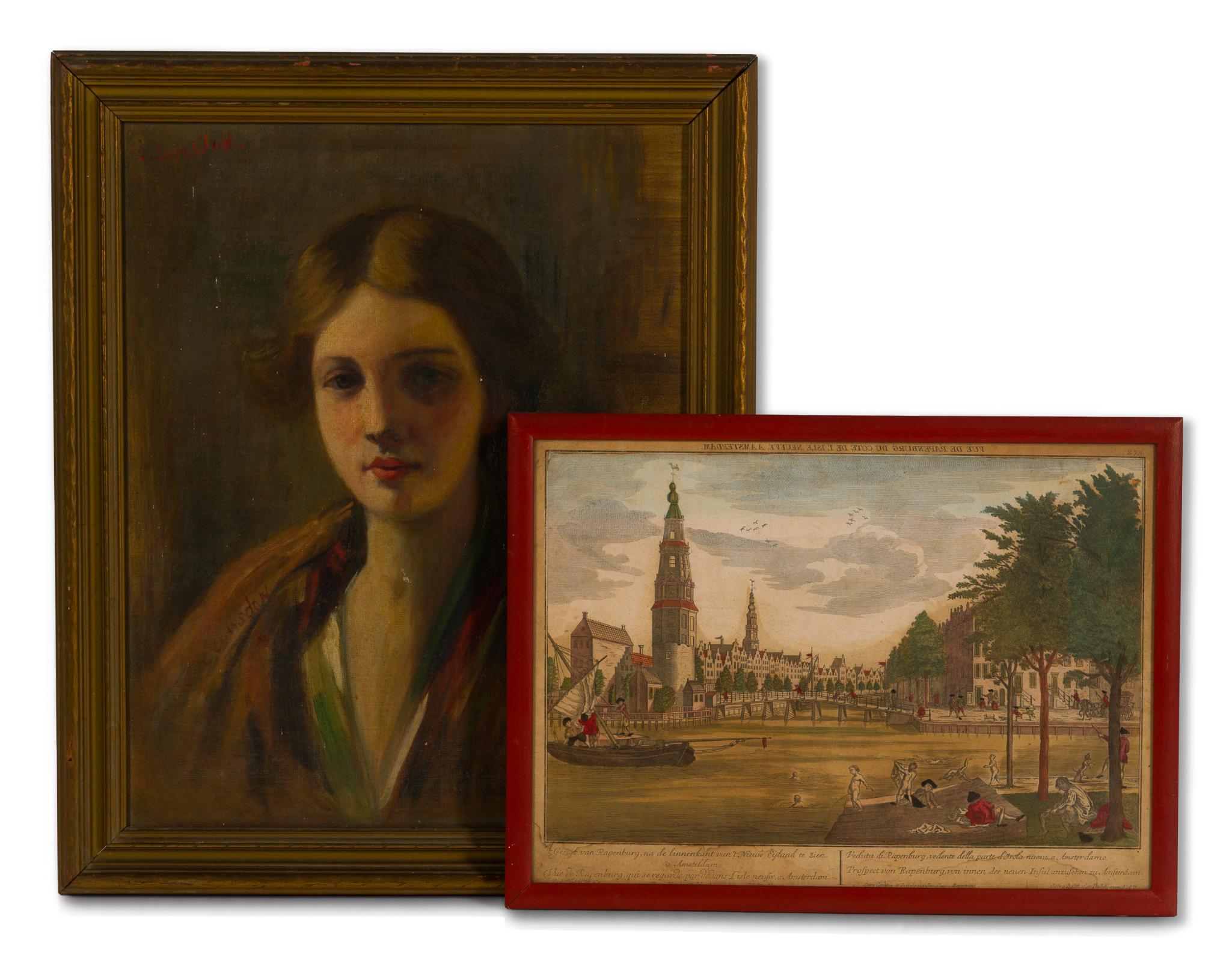 Oil on Canvas Portrait and Perspective View Print