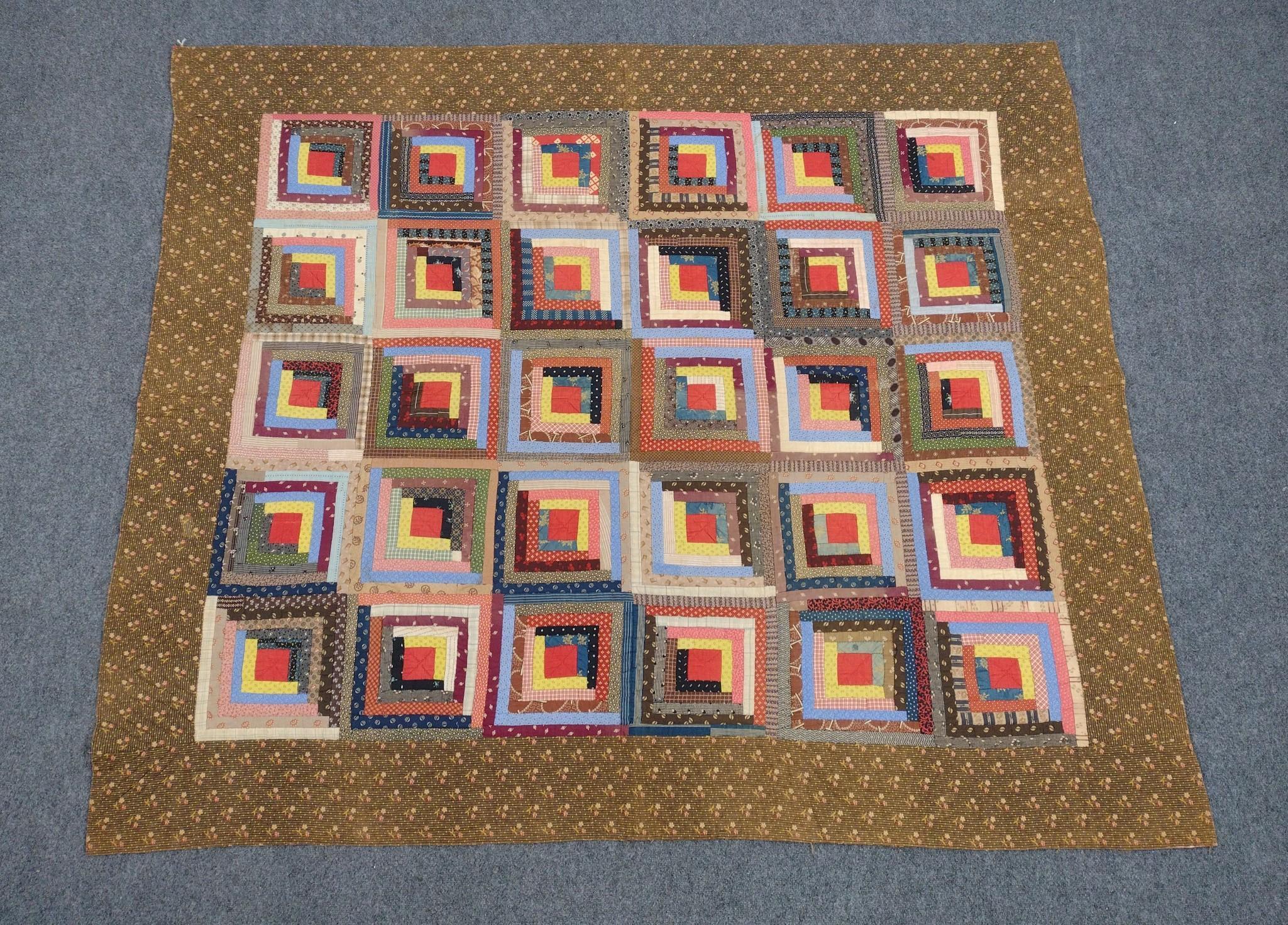 Patchwork Log Cabin Quilt