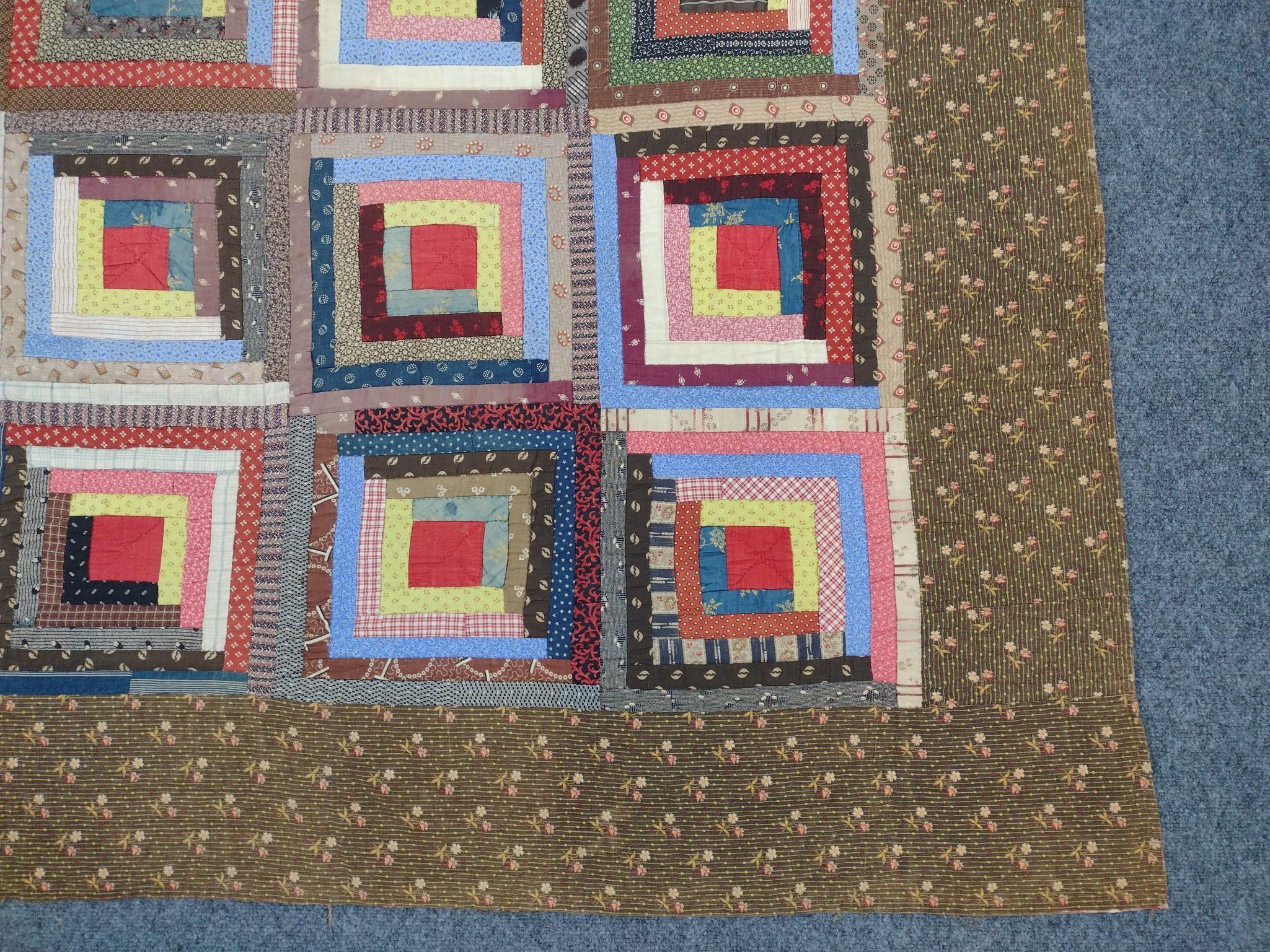 Patchwork Log Cabin Quilt