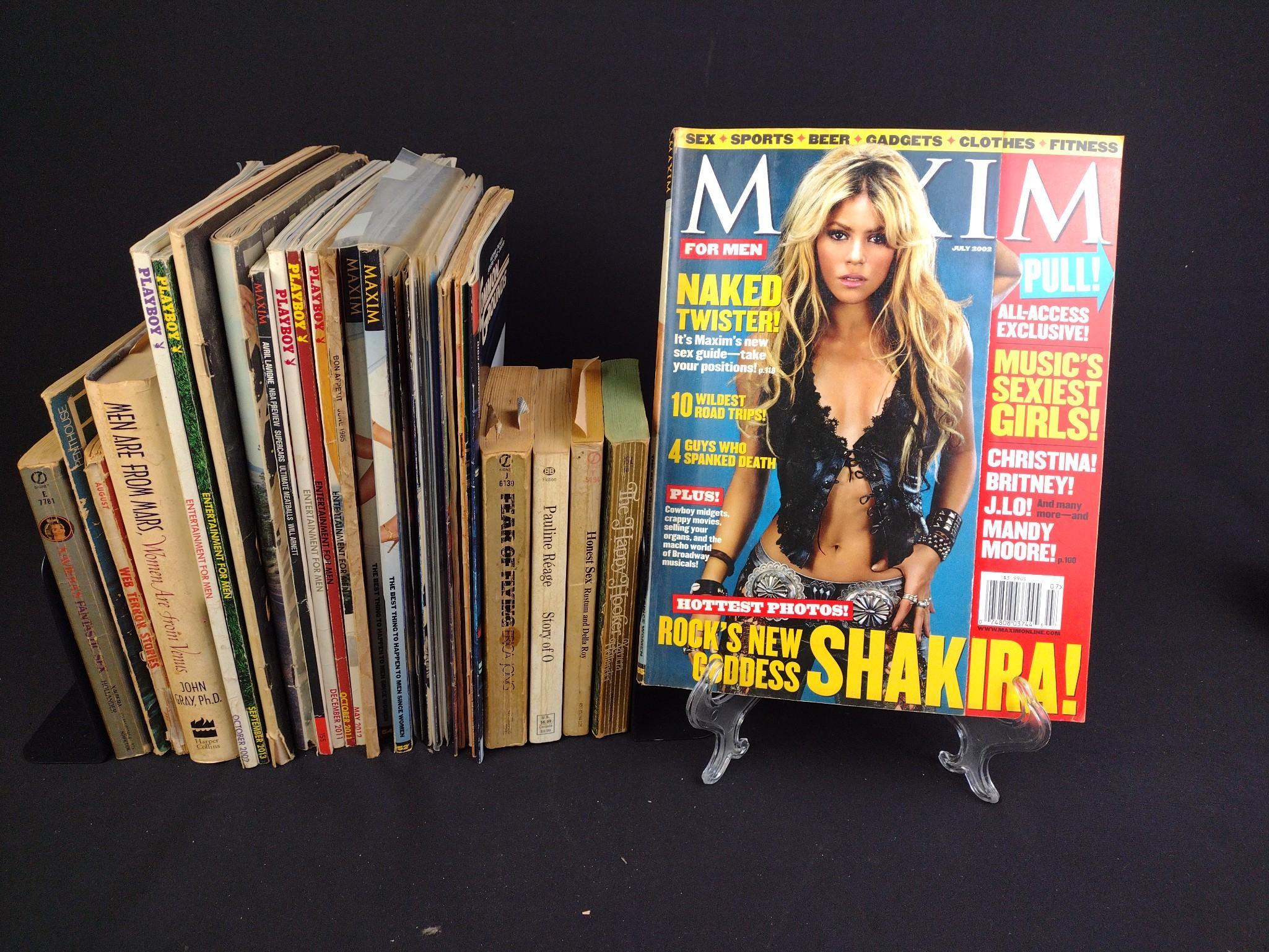 Playboys, Maxims, Paperback Erotica & Comic Books