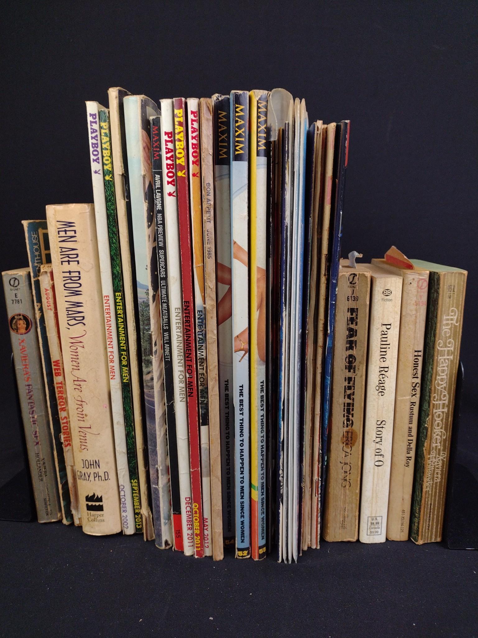 Playboys, Maxims, Paperback Erotica & Comic Books
