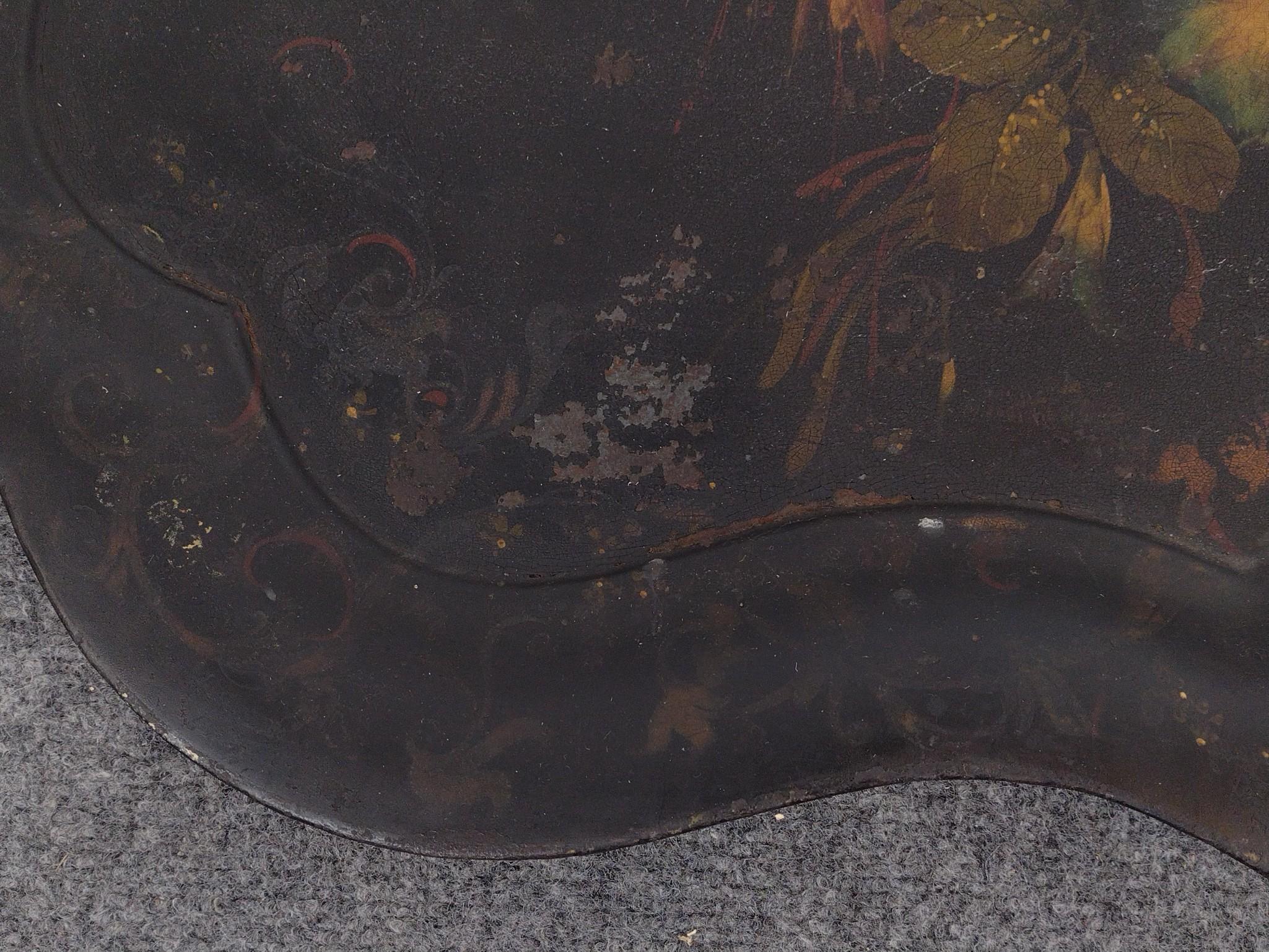 Victorian Hand Painted Tole Tray