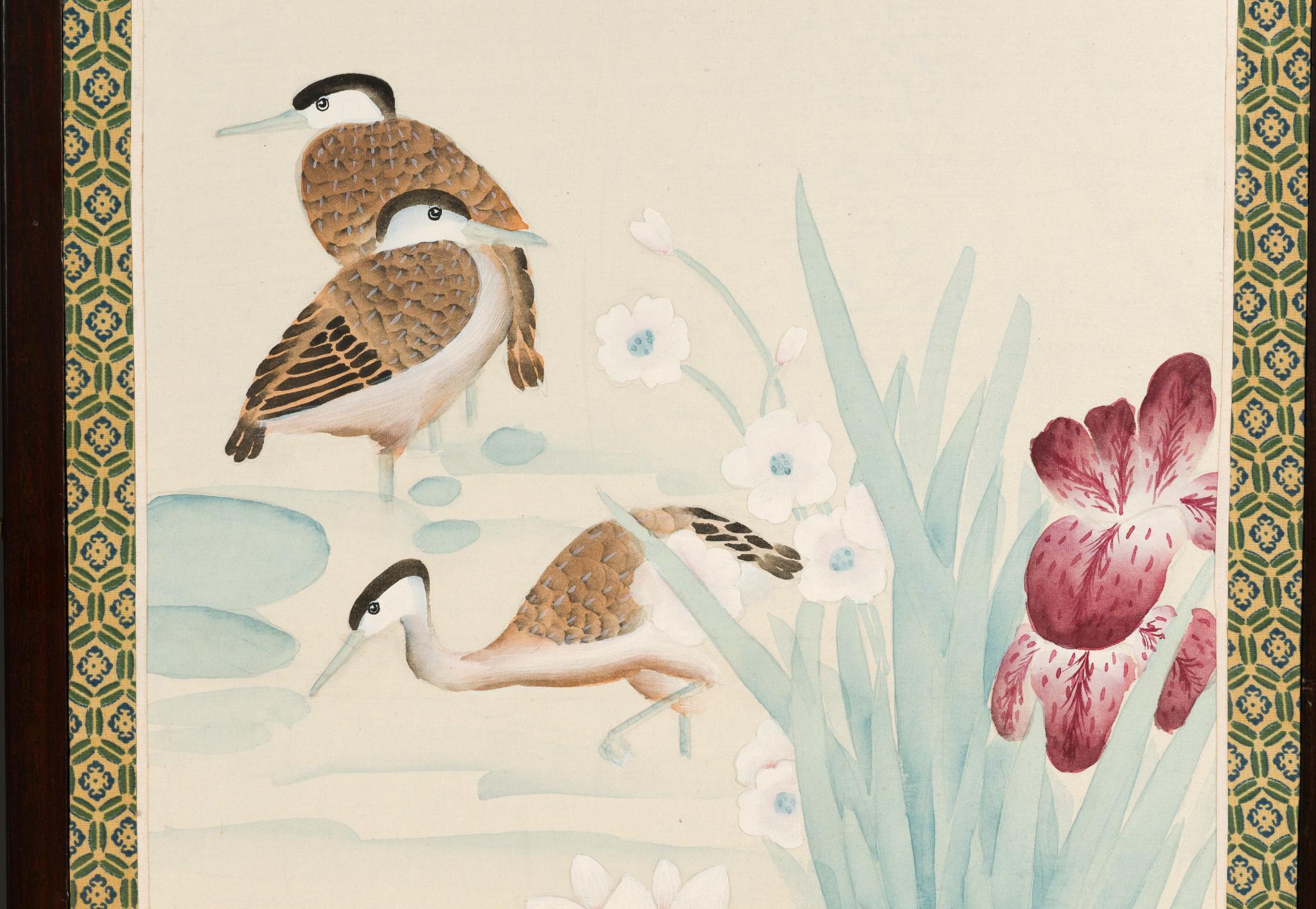 Pair of Hand Painted Chinese Silk Panels