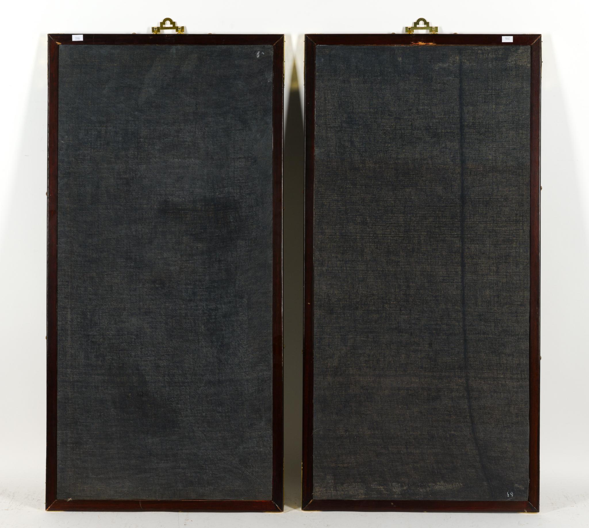 Pair of Hand Painted Chinese Silk Panels