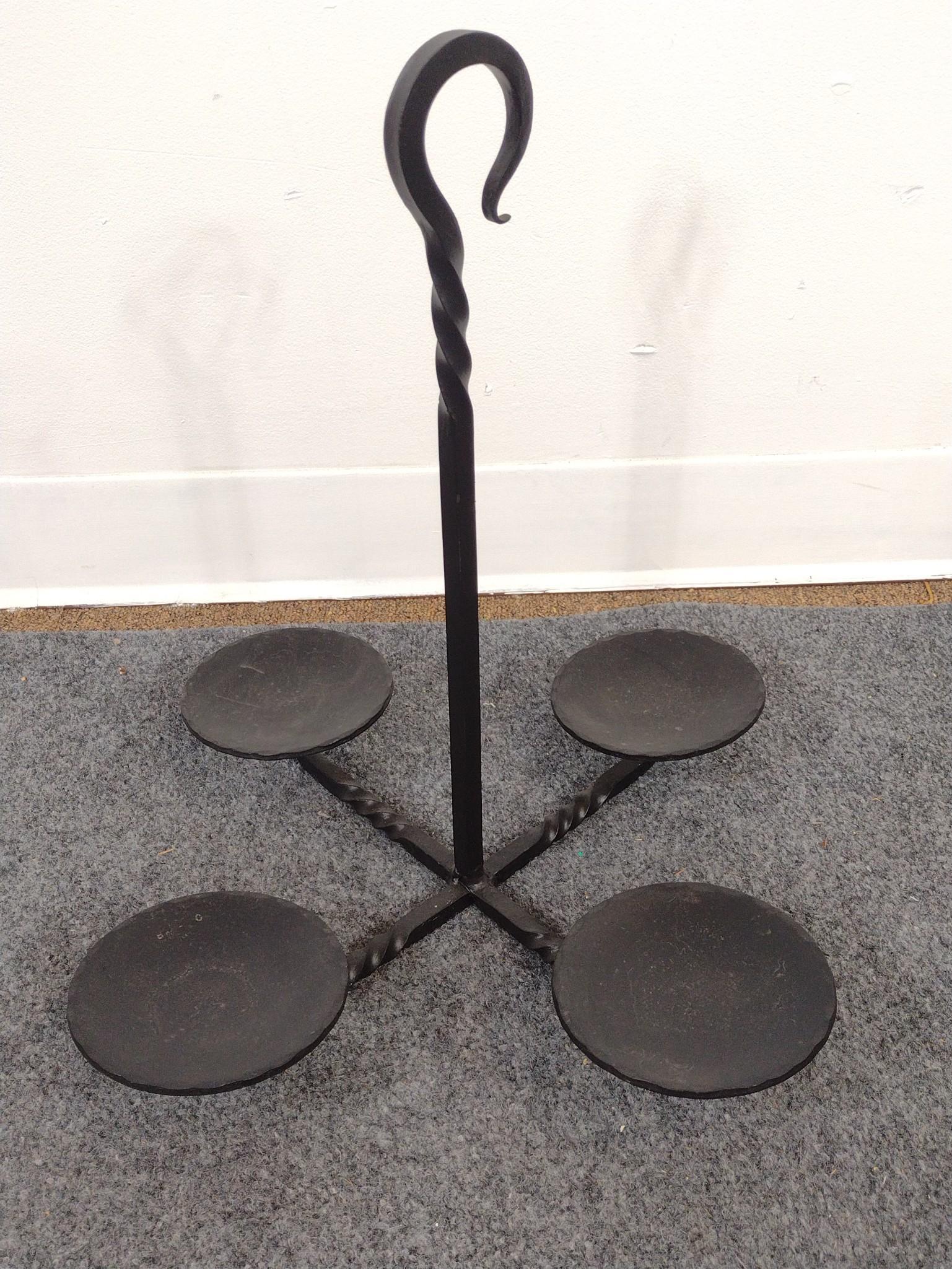 2 Wrought Iron Hanging Candle Holder