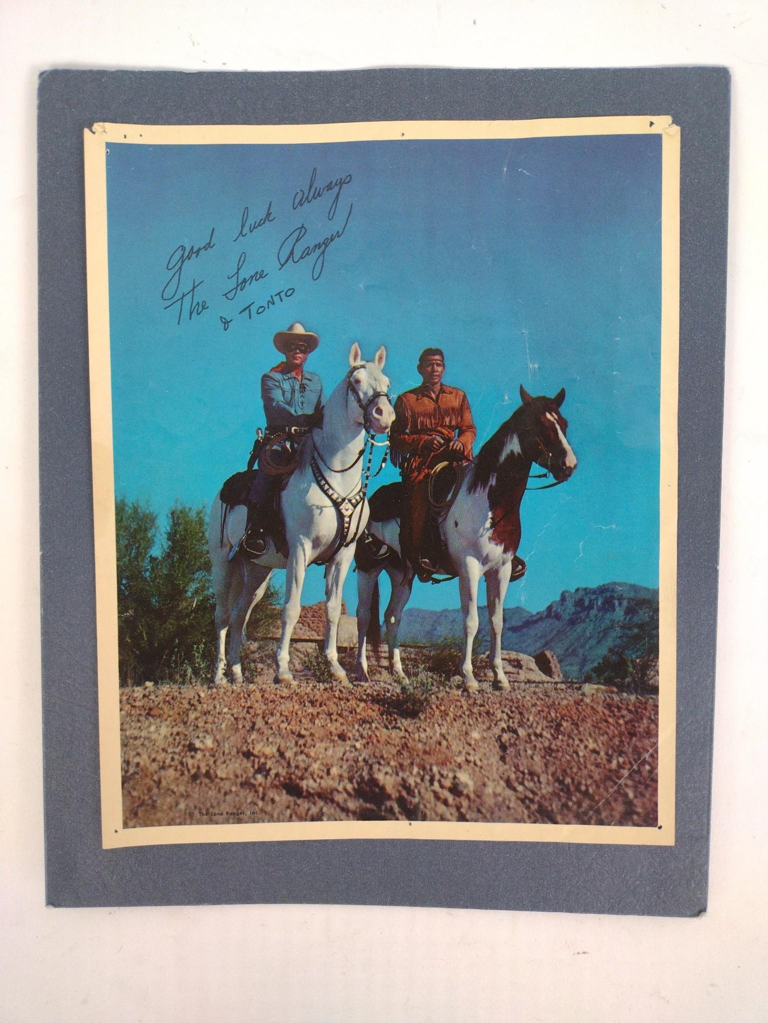 Autographed Baseball & Autographed Lone Ranger Picture