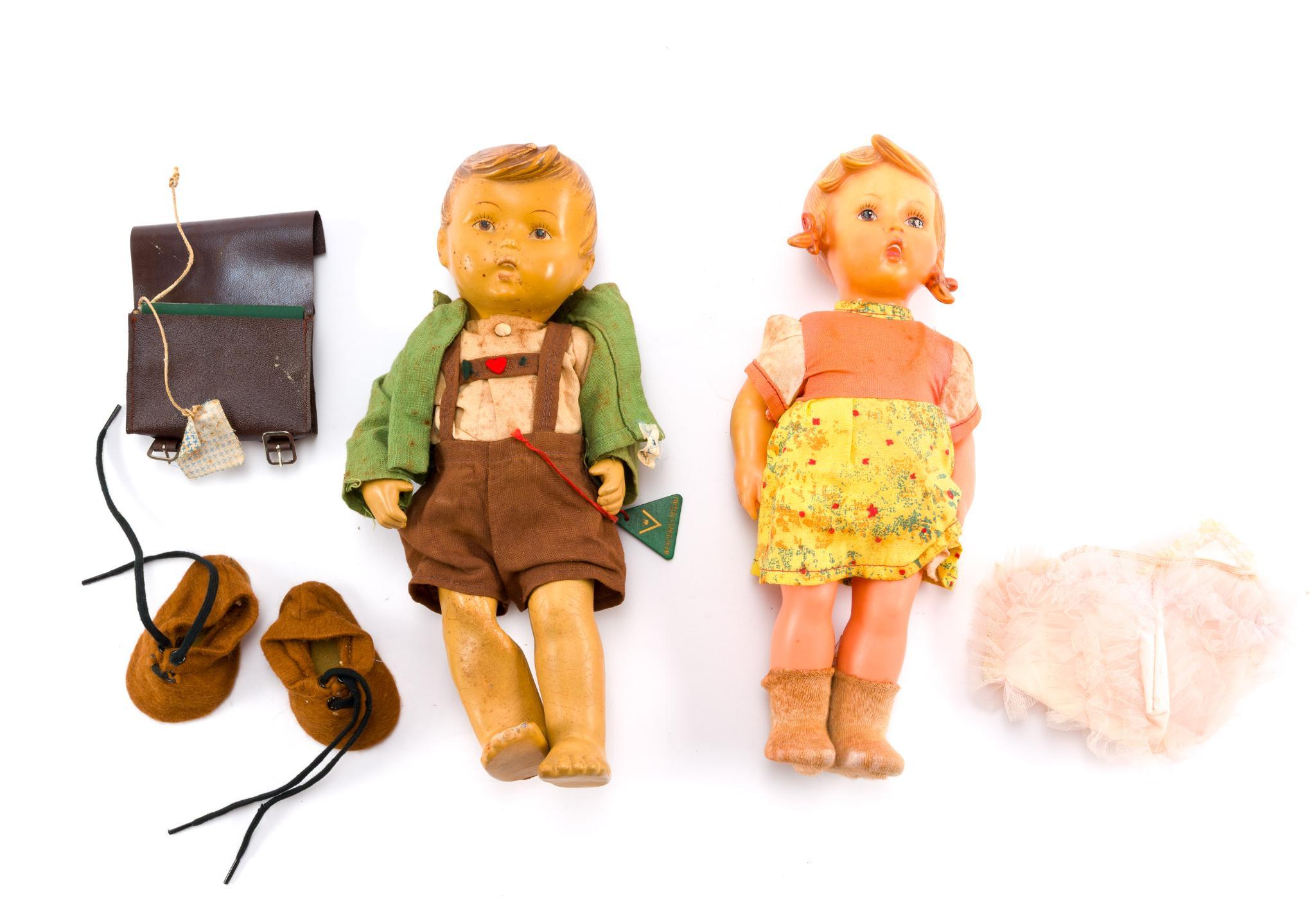 2 Vintage West German Made Dolls