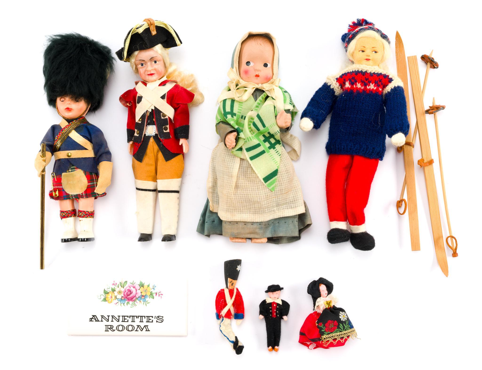 7 Assorted Vintage Dolls