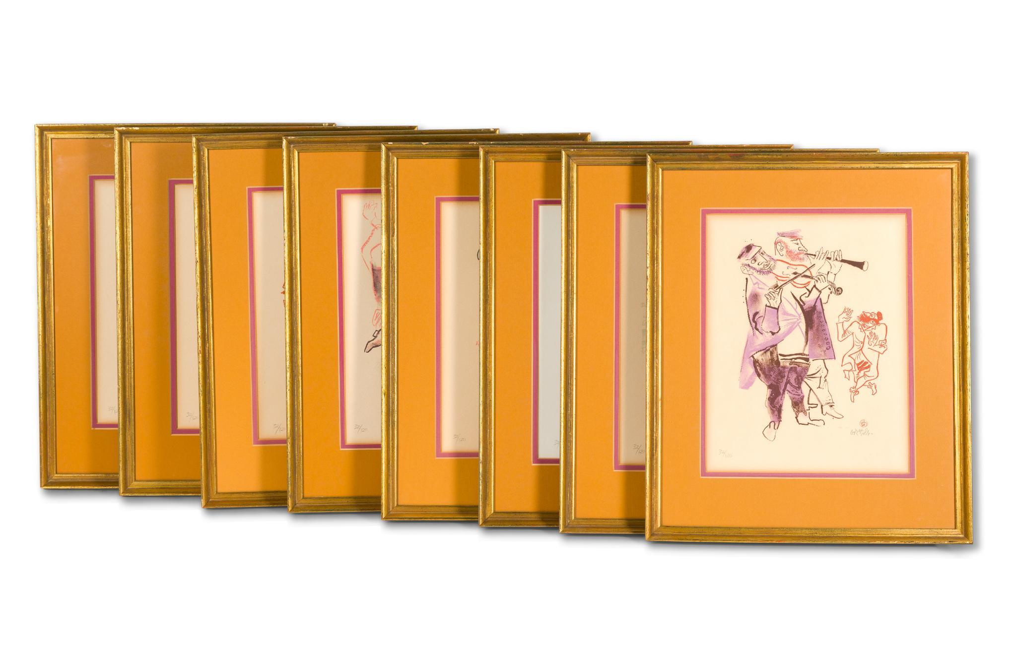 8 William Gropper Shtetl Lithographs