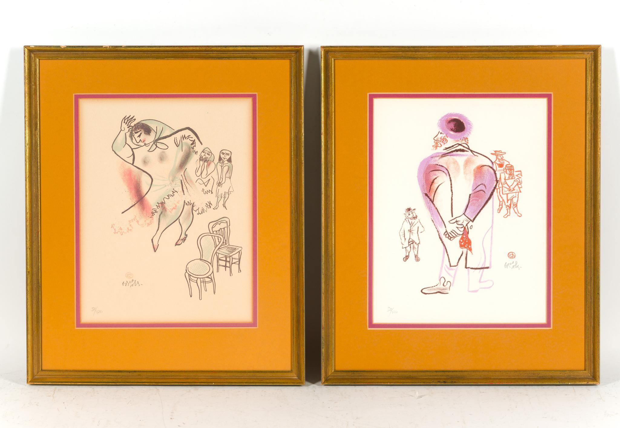 8 William Gropper Shtetl Lithographs