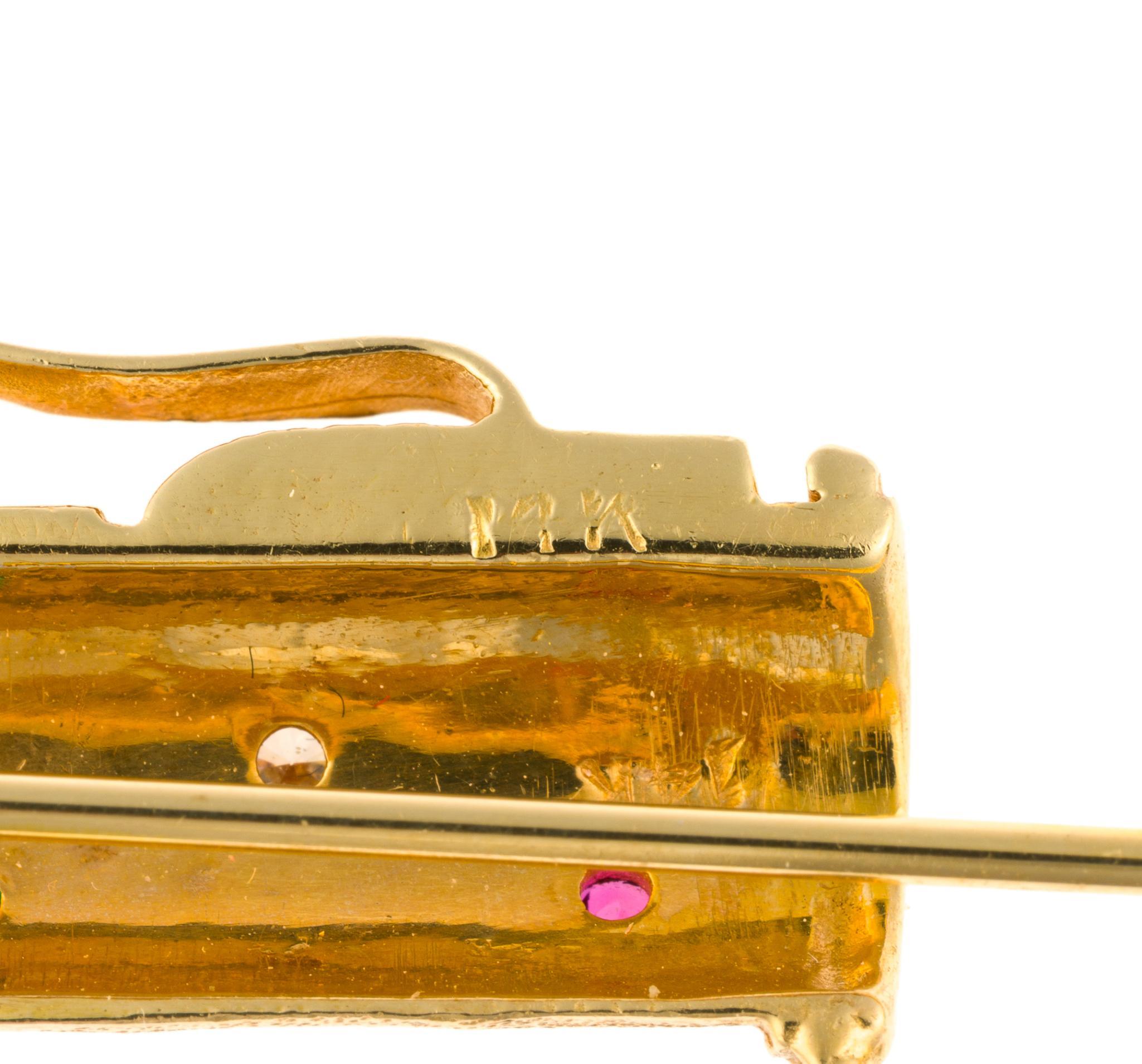 14K Gold Golf Clubs Stick Pin
