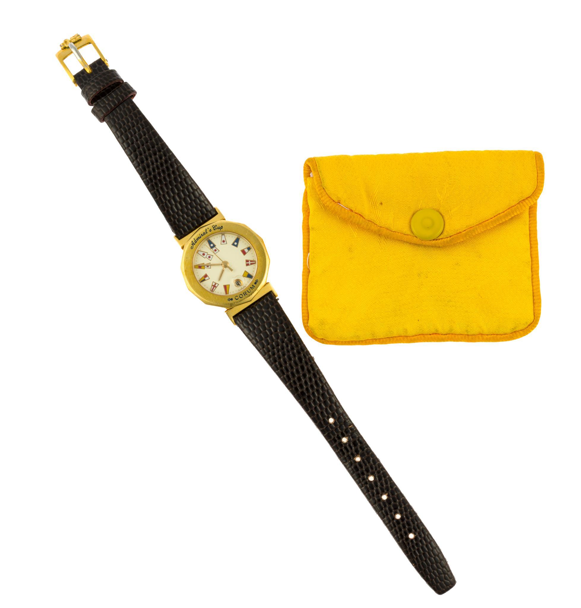 18K Gold Corum Admirals Cup Woman's Wrist Watch