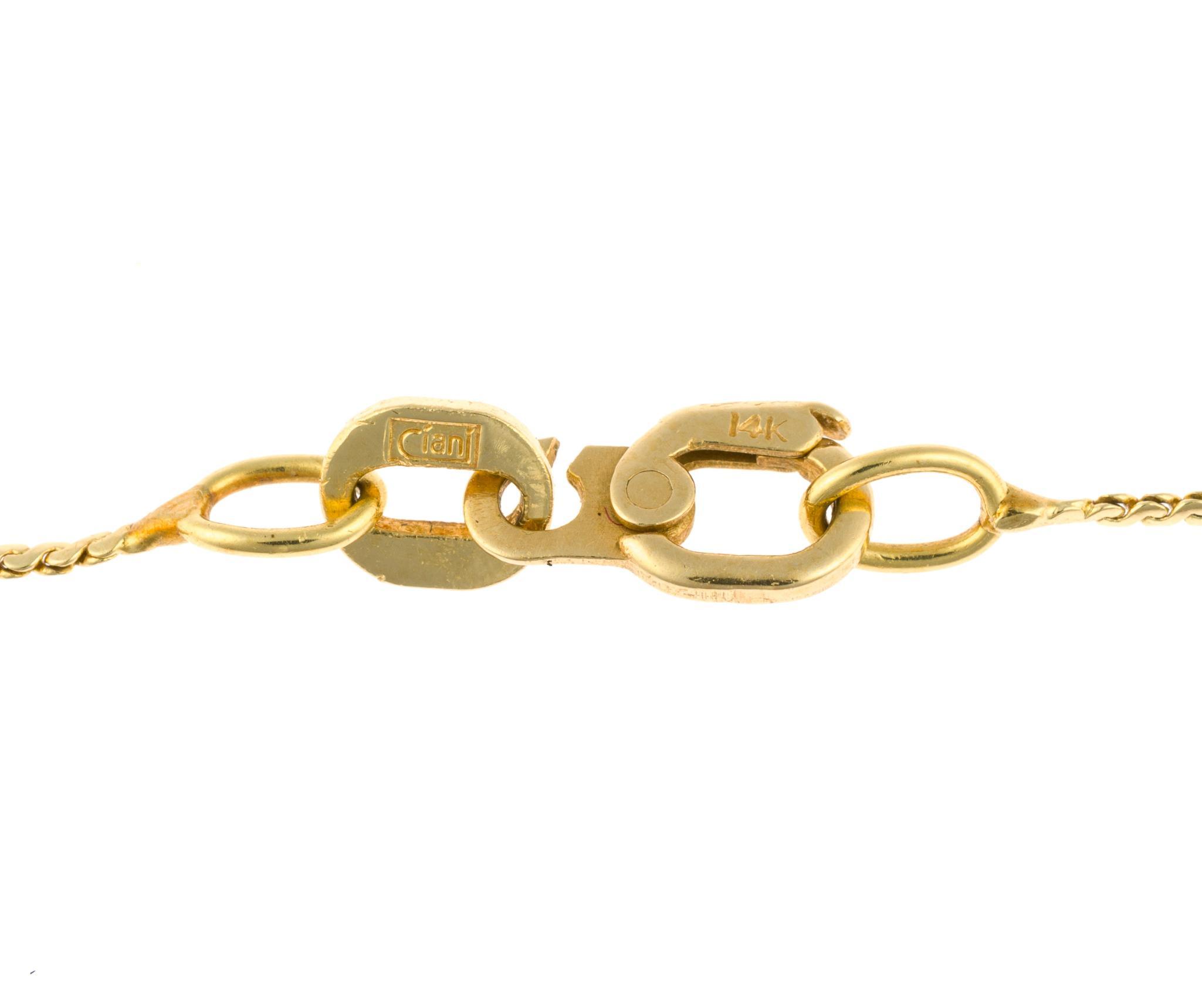 14K Gold Orchid Flower Pendant Necklace