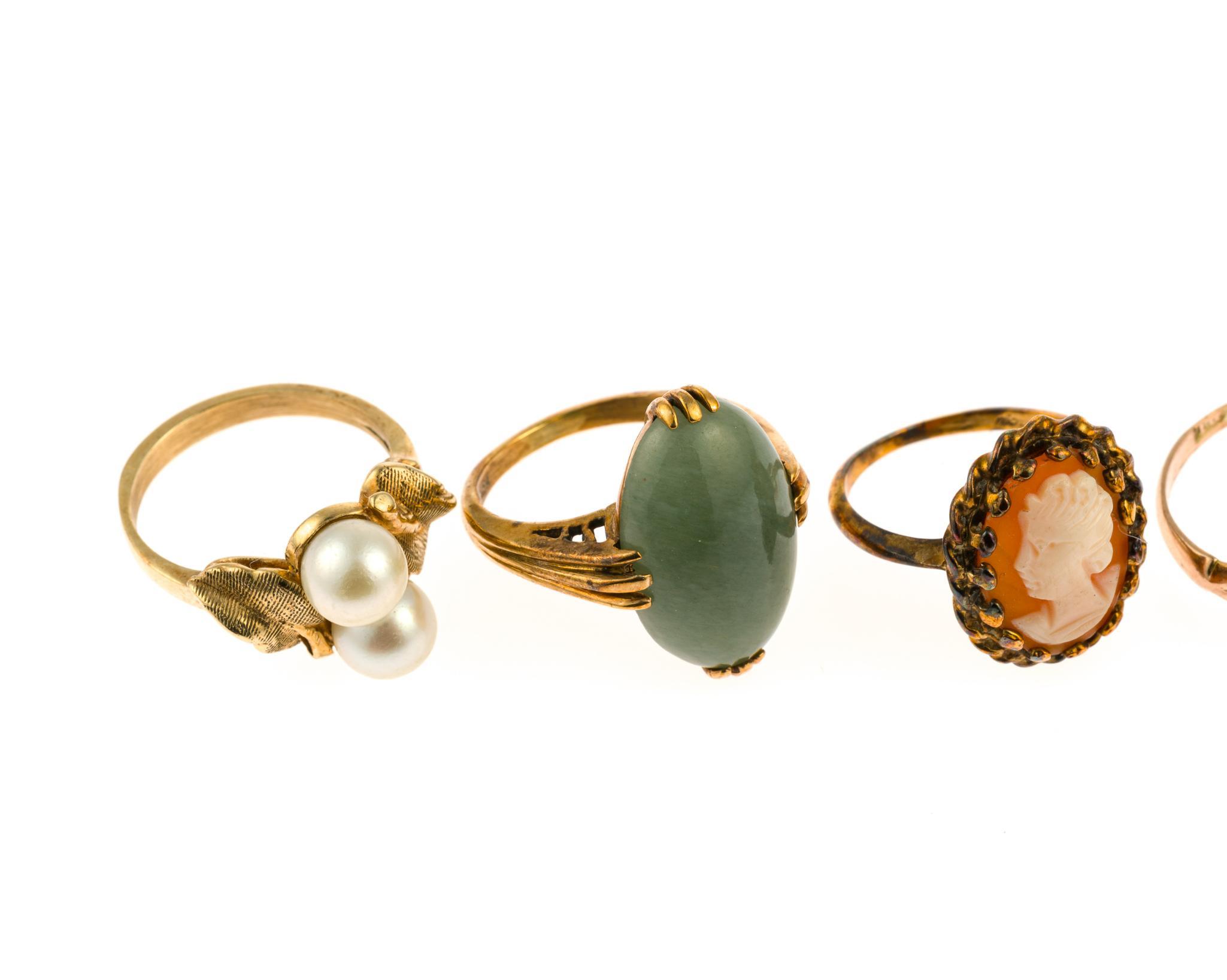 Six 10K Gold Rings