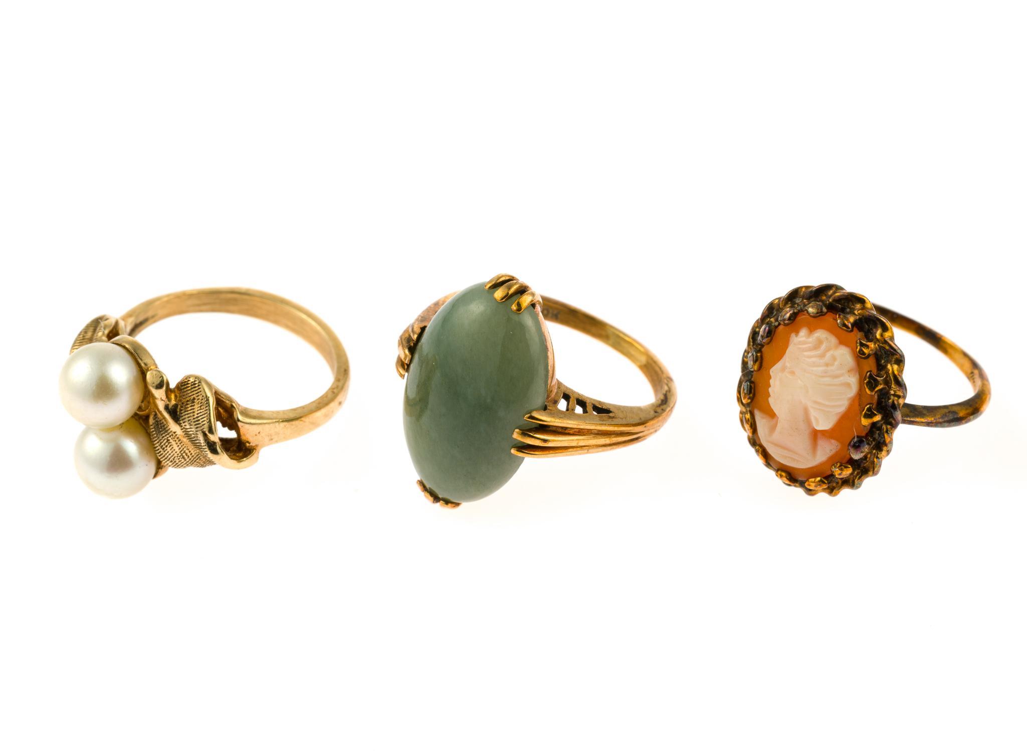 Six 10K Gold Rings