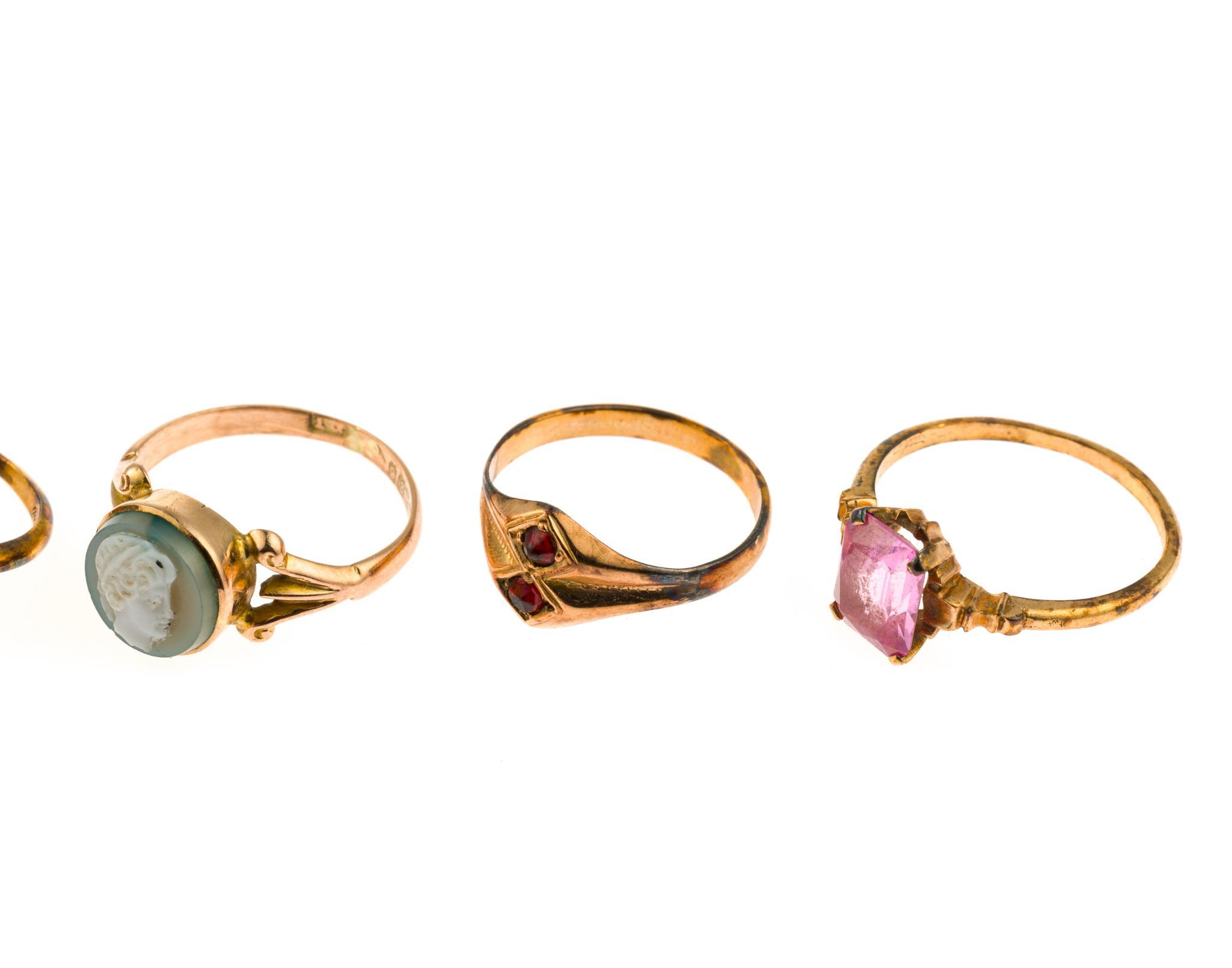 Six 10K Gold Rings