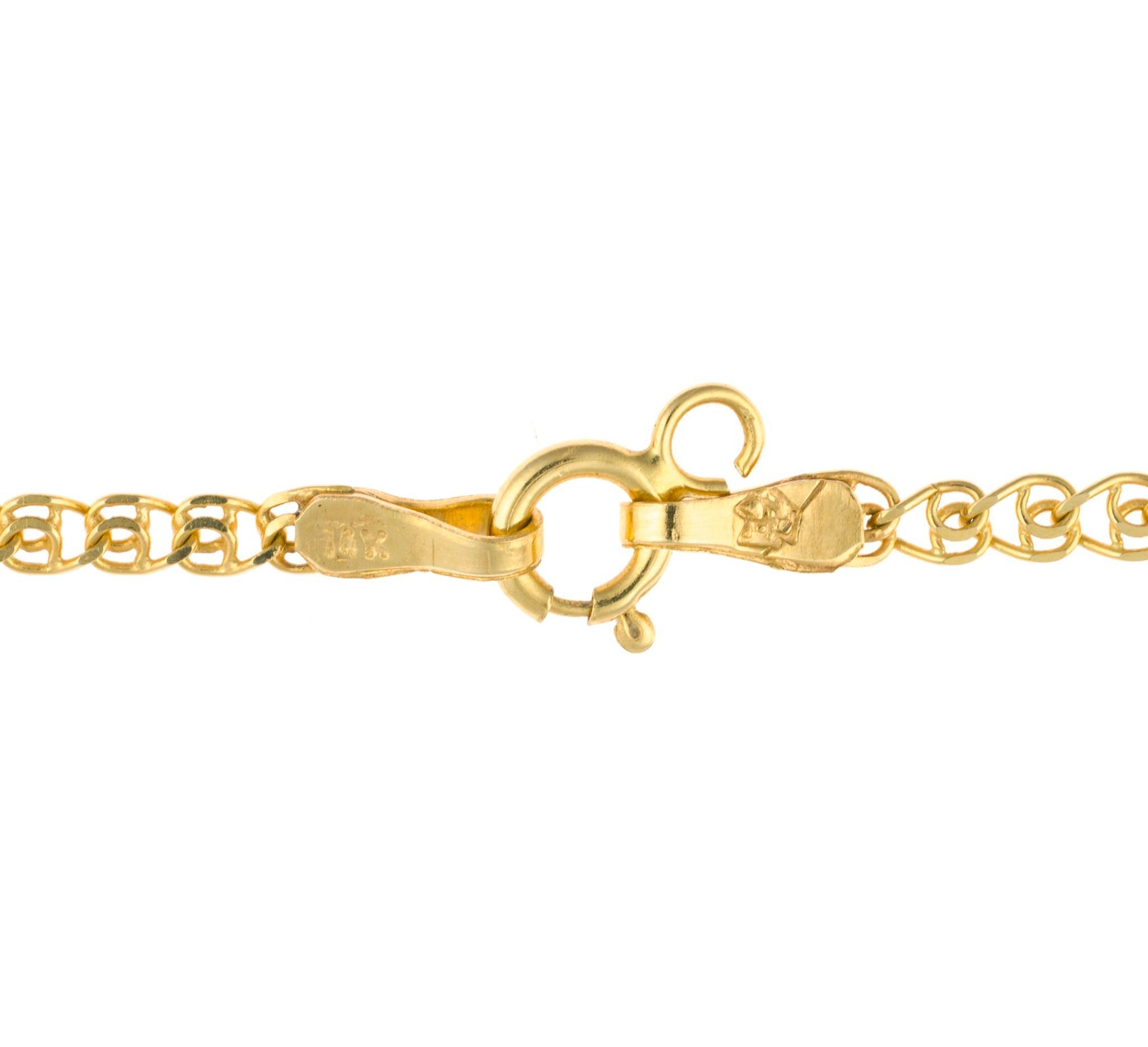 14K Gold, Sapphire, and Diamond Pendant Necklace