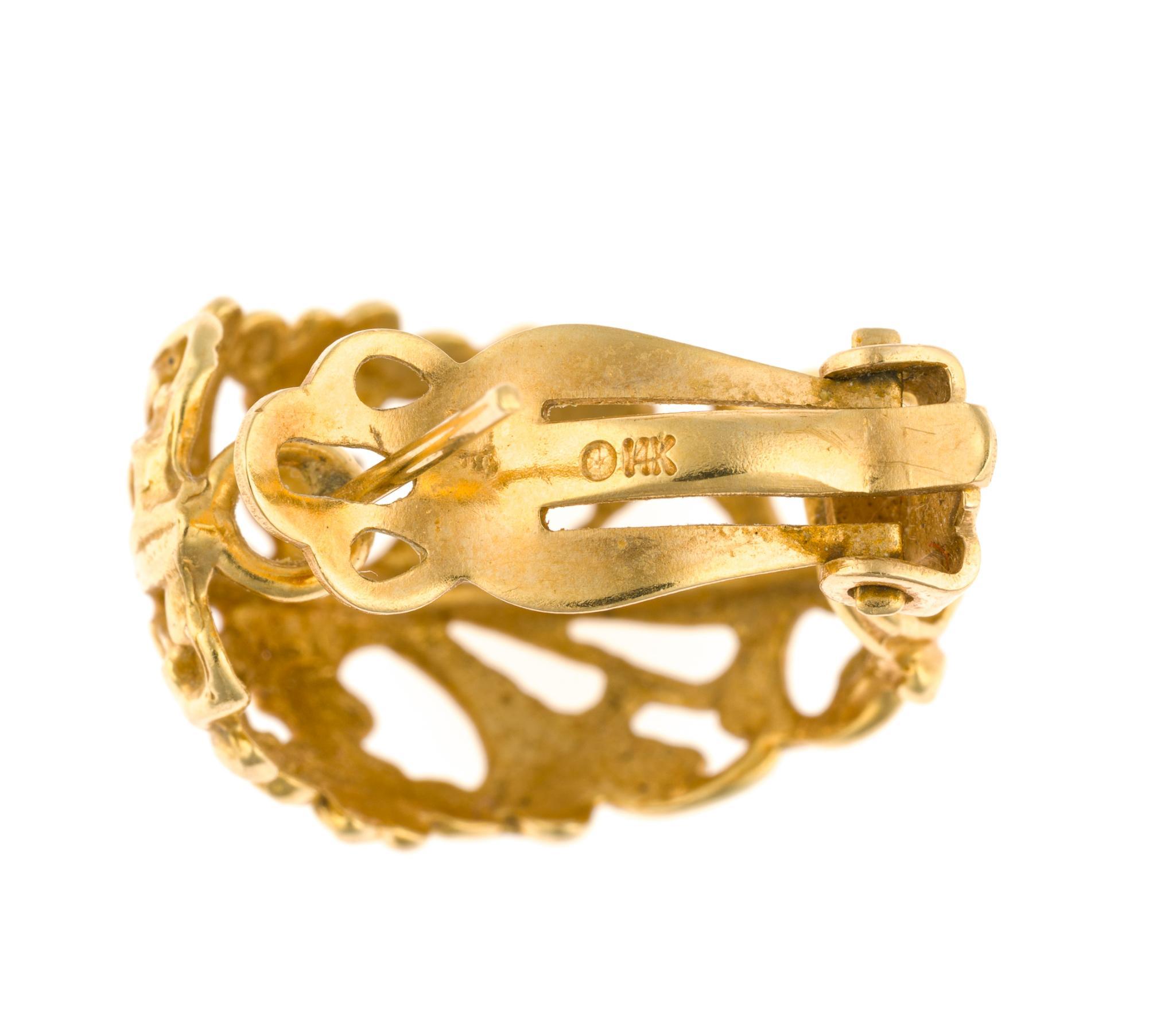 Three Single 14K Gold Earrings