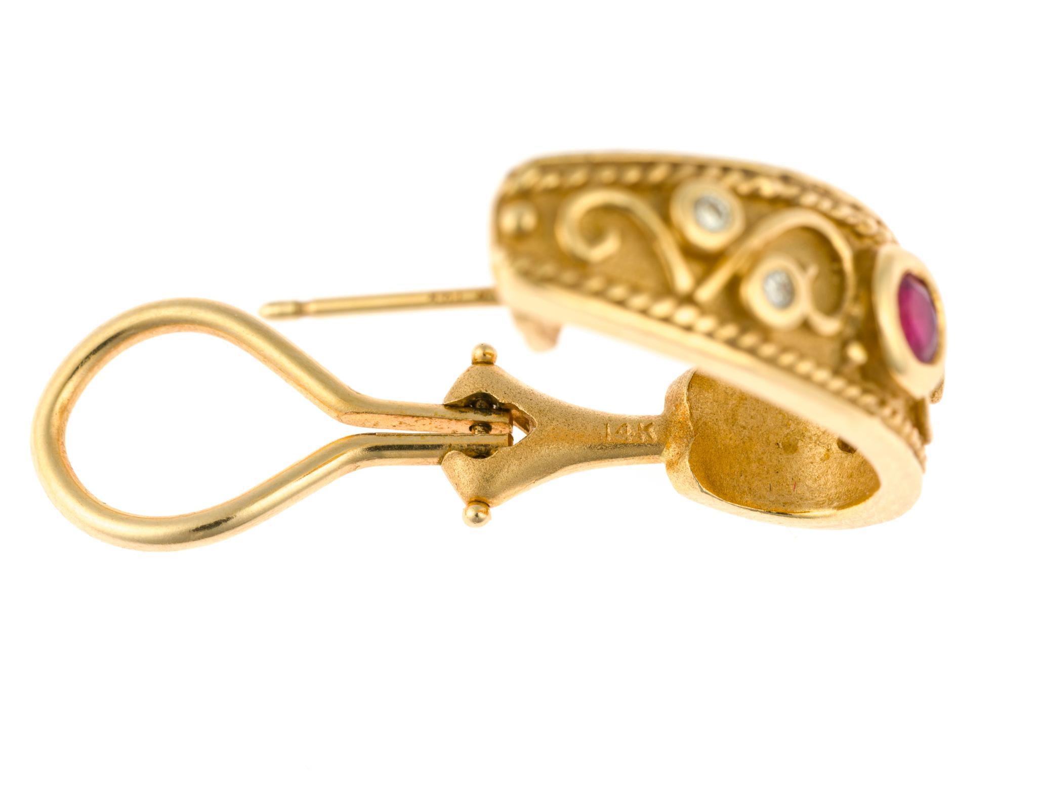 Three Single 14K Gold Earrings
