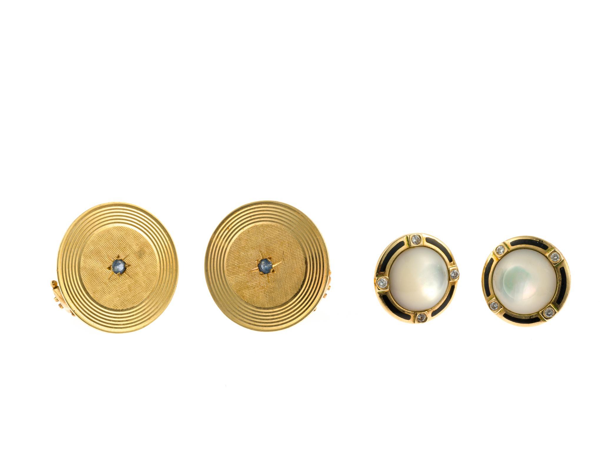 2 Pairs of 14K Gold Earrings
