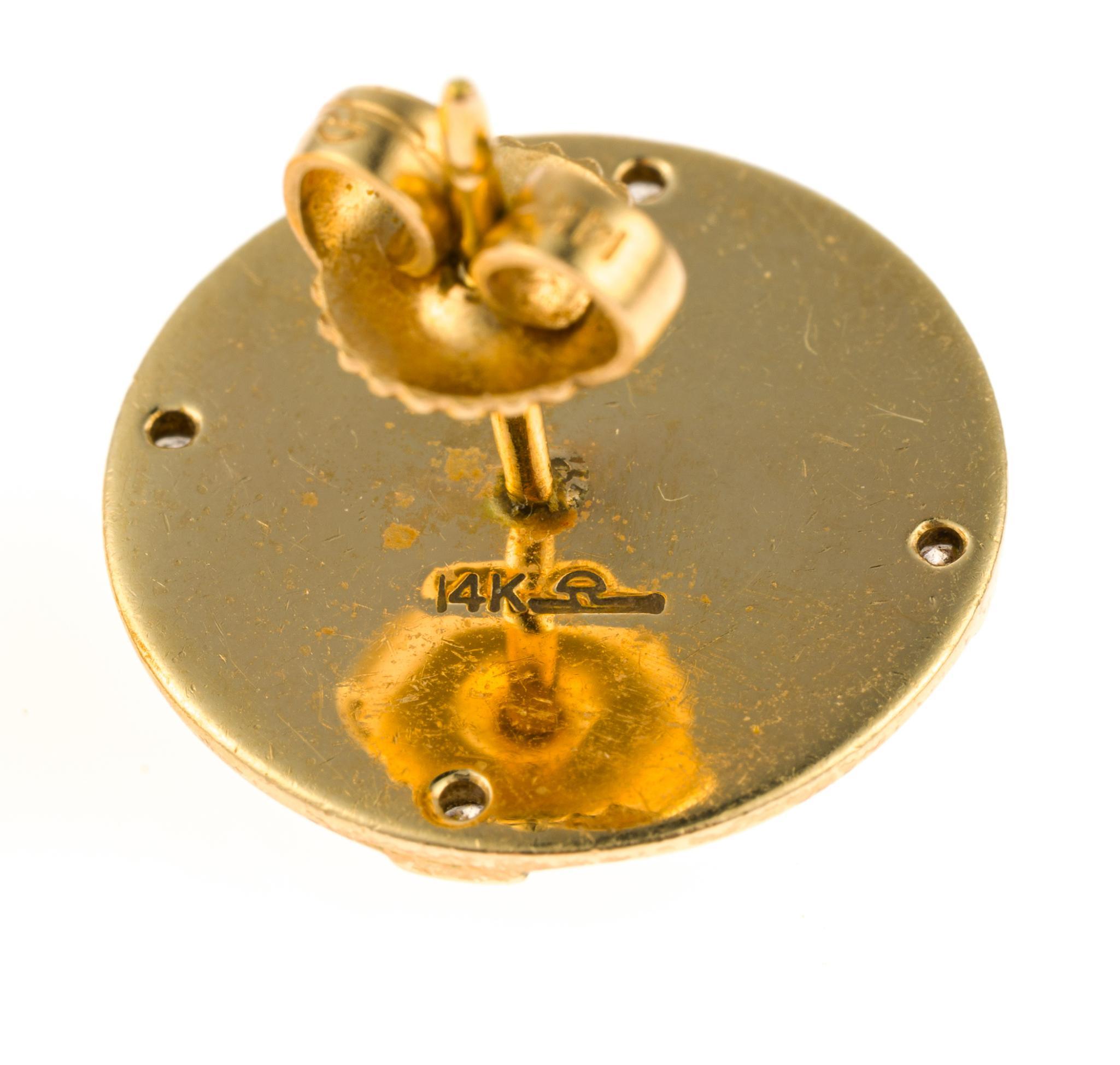 2 Pairs of 14K Gold Earrings