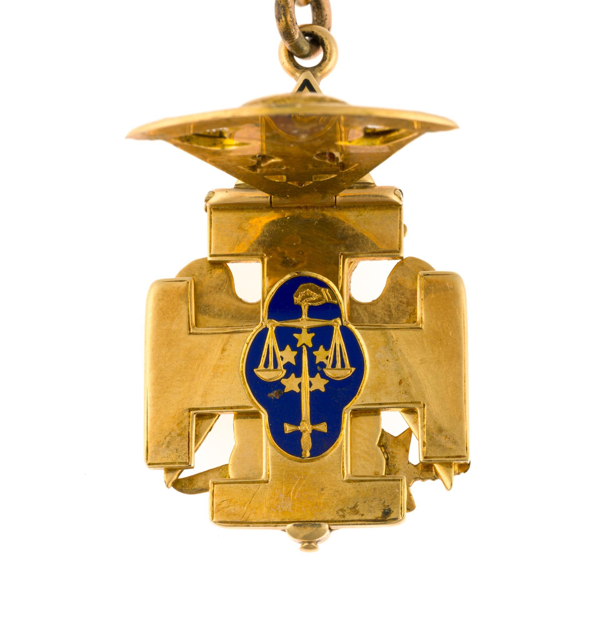 14K Gold Masonic Watch Fob 32nd Degree