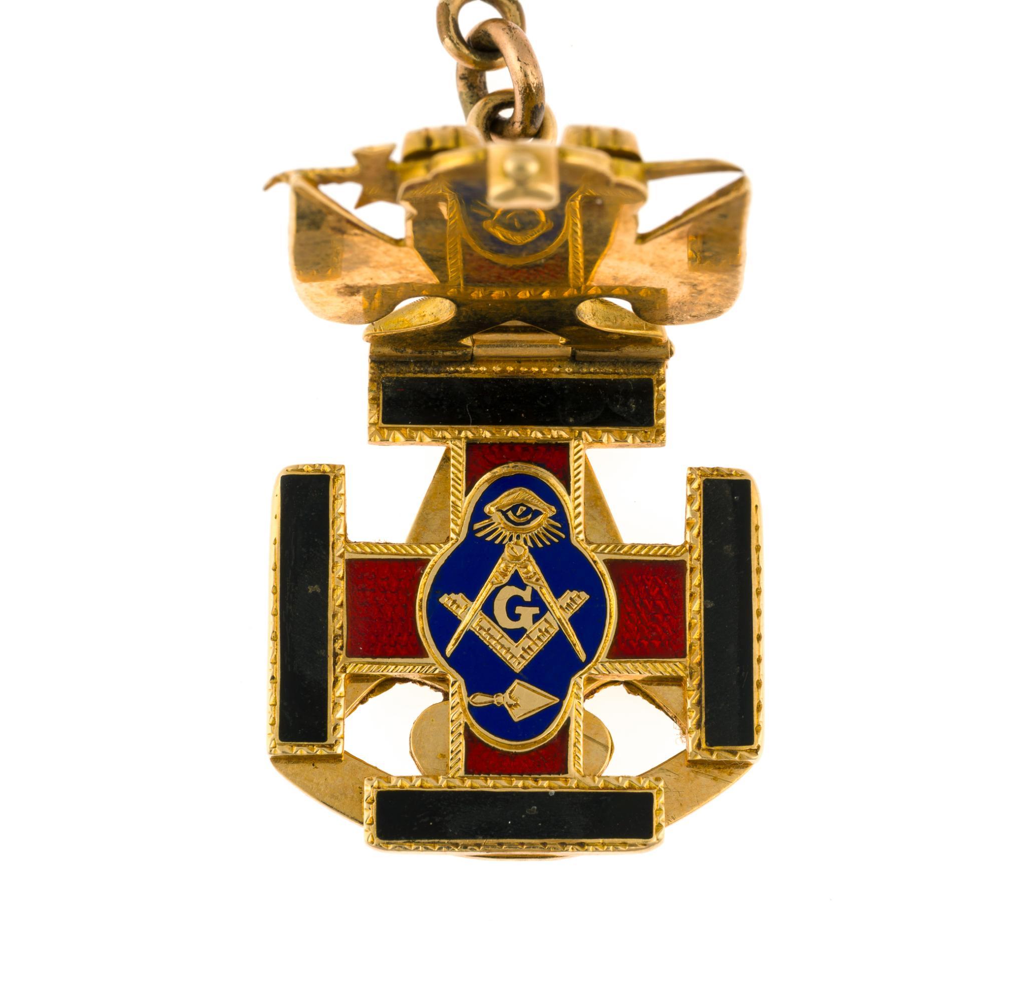 14K Gold Masonic Watch Fob 32nd Degree