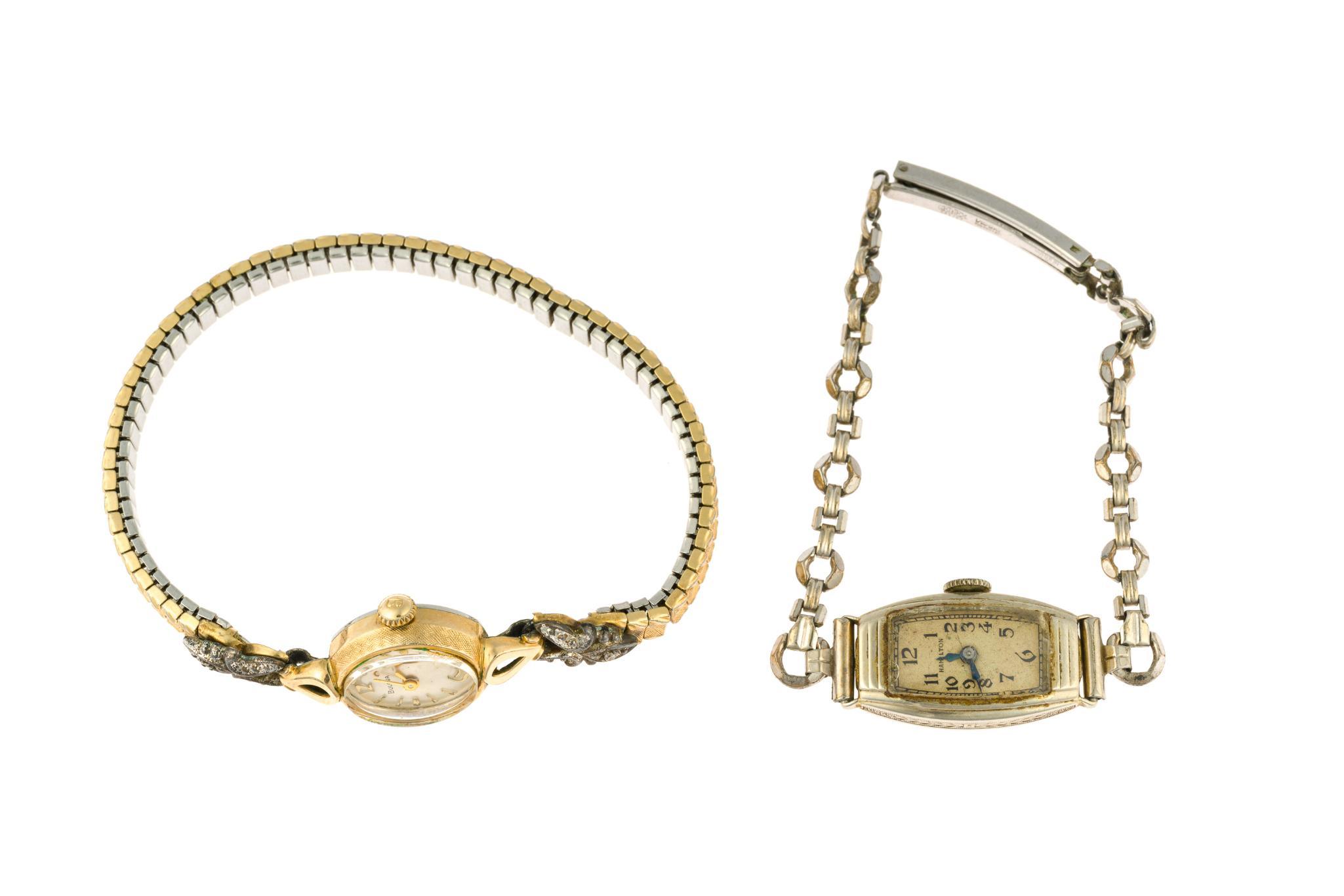 14K Gold Hamilton Cord Watch and Bulova