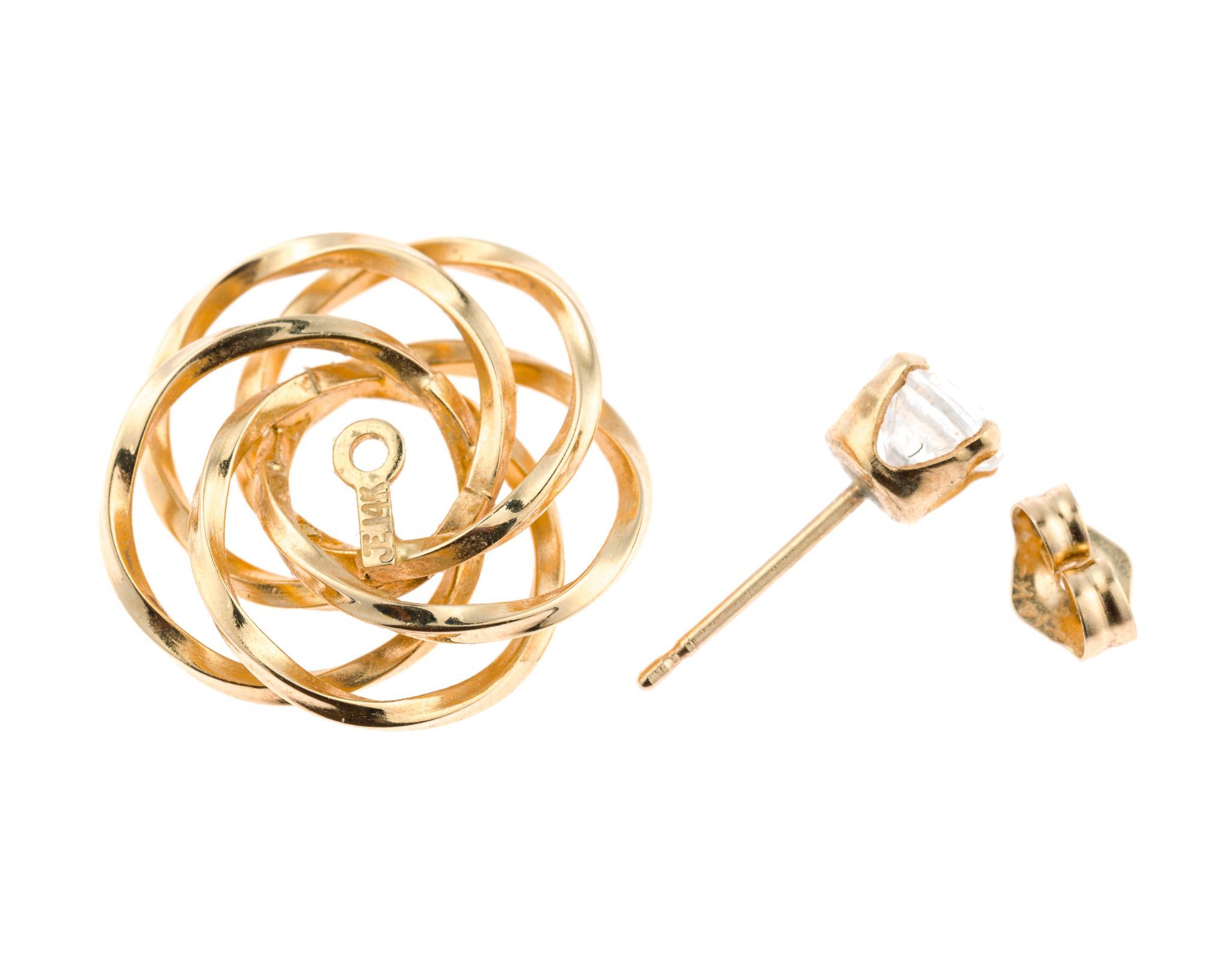 3 14K Gold and CZ Jewelry