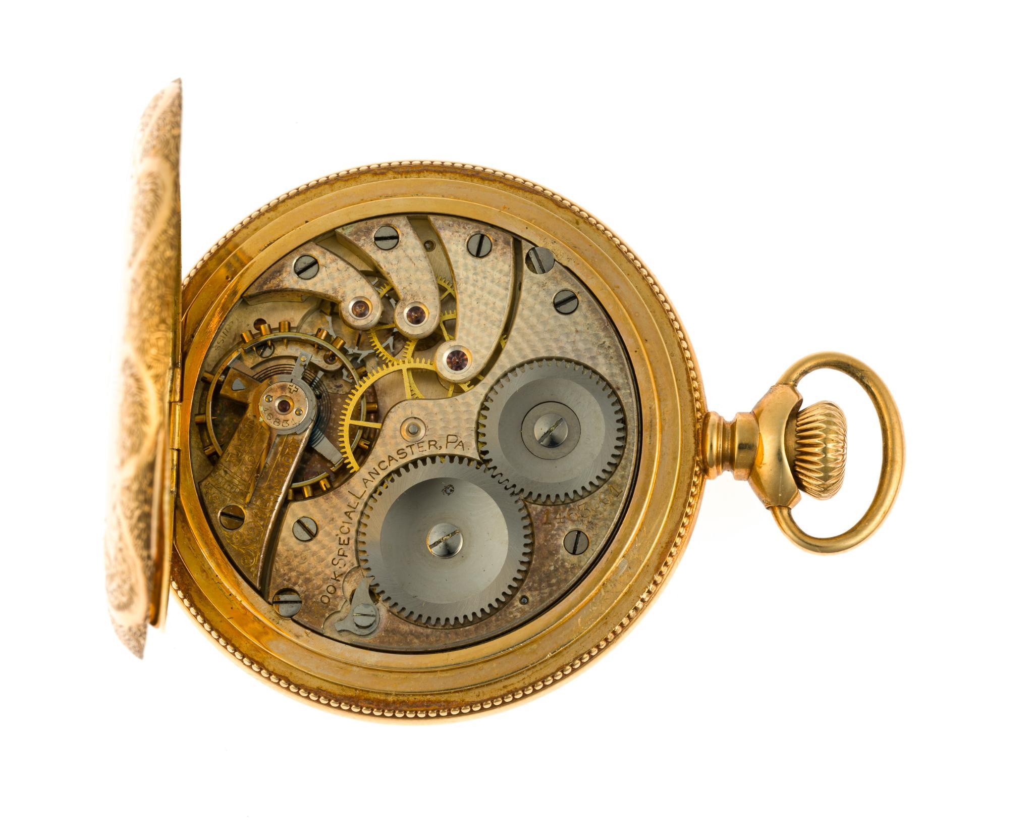 Rare Lancaster PA Zook 14K Gold Pocket Watch