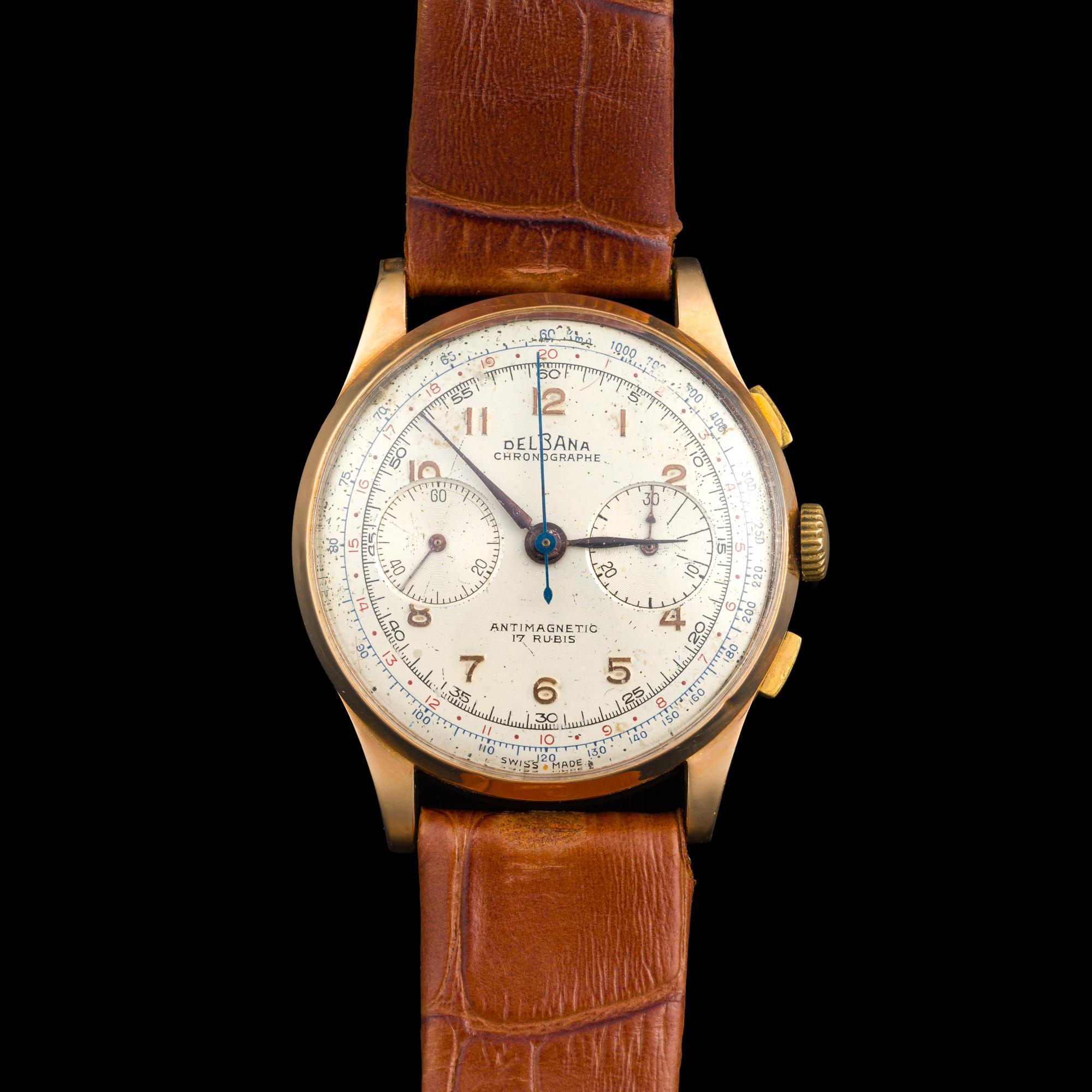 Delbana 18K Rose Gold Chronograph