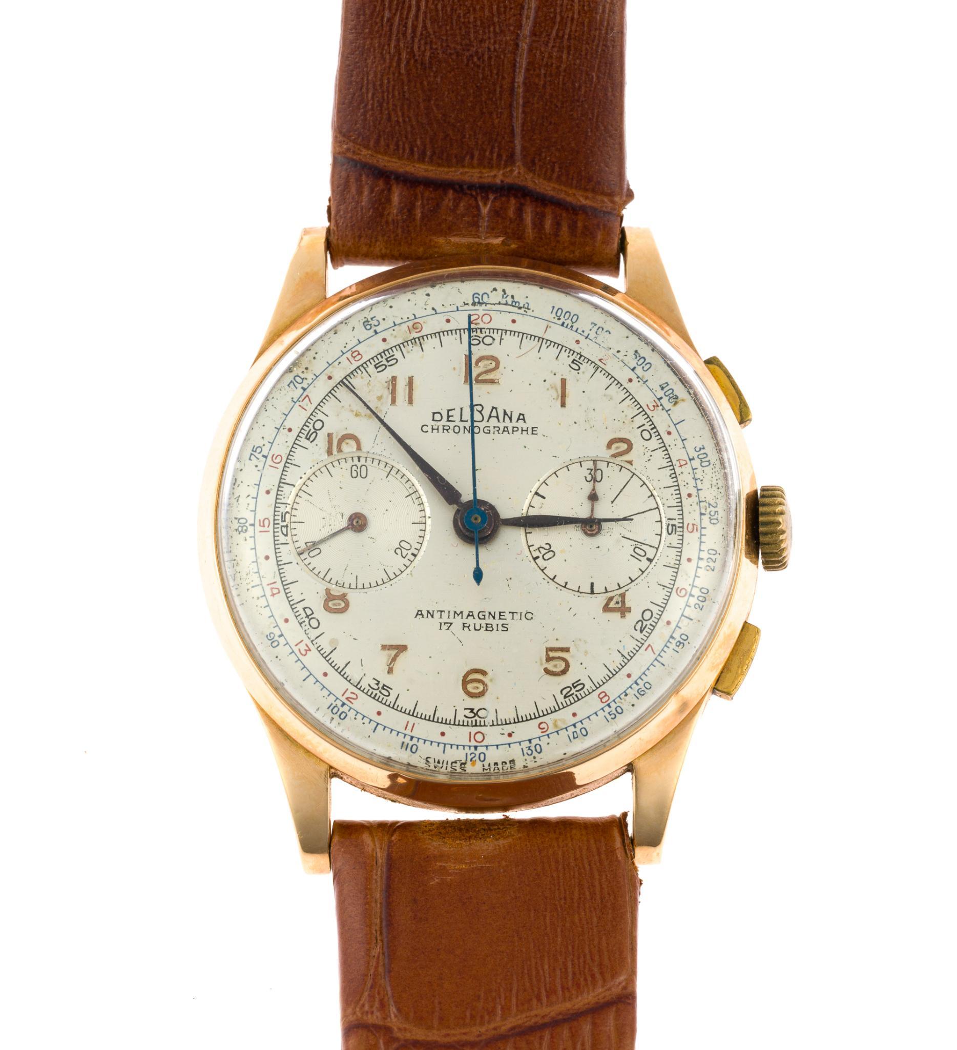 Delbana 18K Rose Gold Chronograph